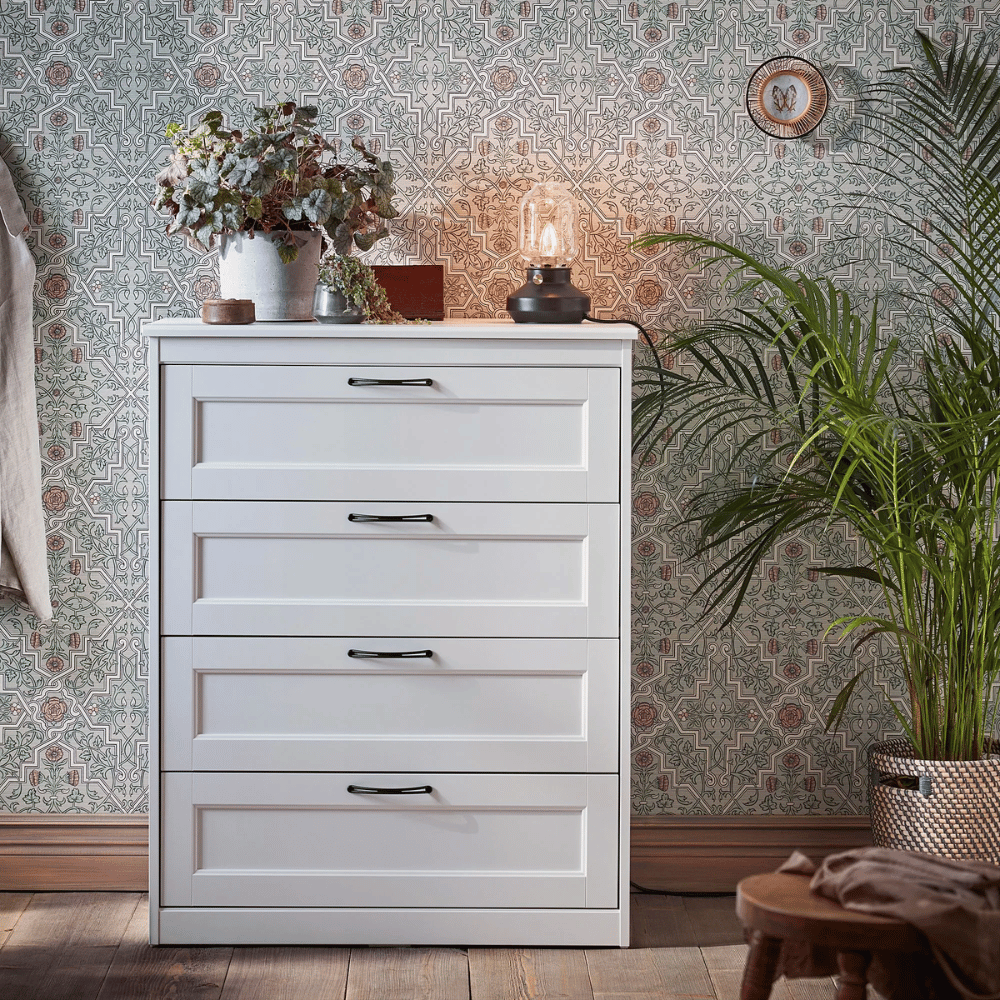 SONGESAND IKEA Комод с 4 ящиками, белый, 82x104 см