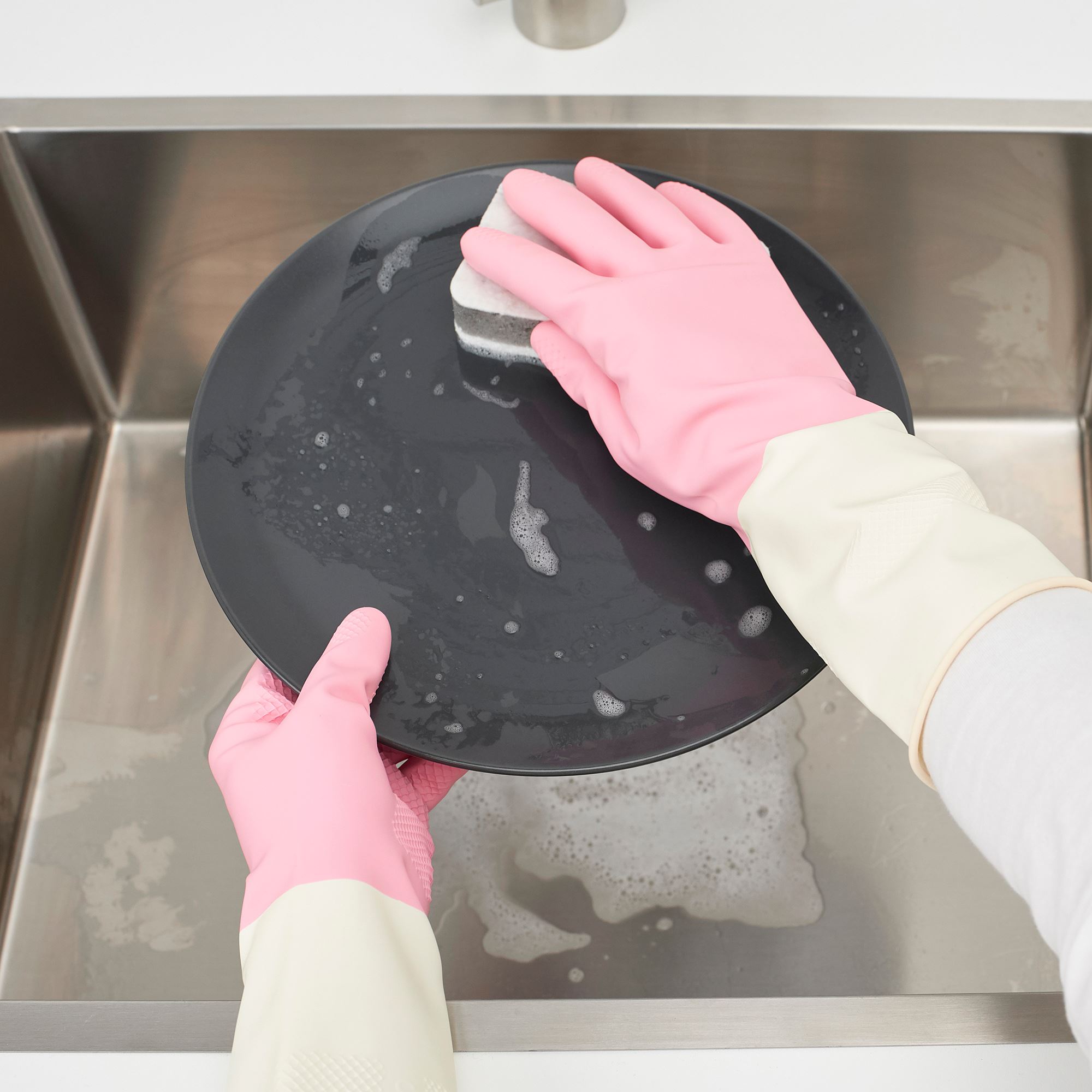 RINNIG IKEA Təmizlik əlcəyi, çəhrayı, S, 2 ədəd