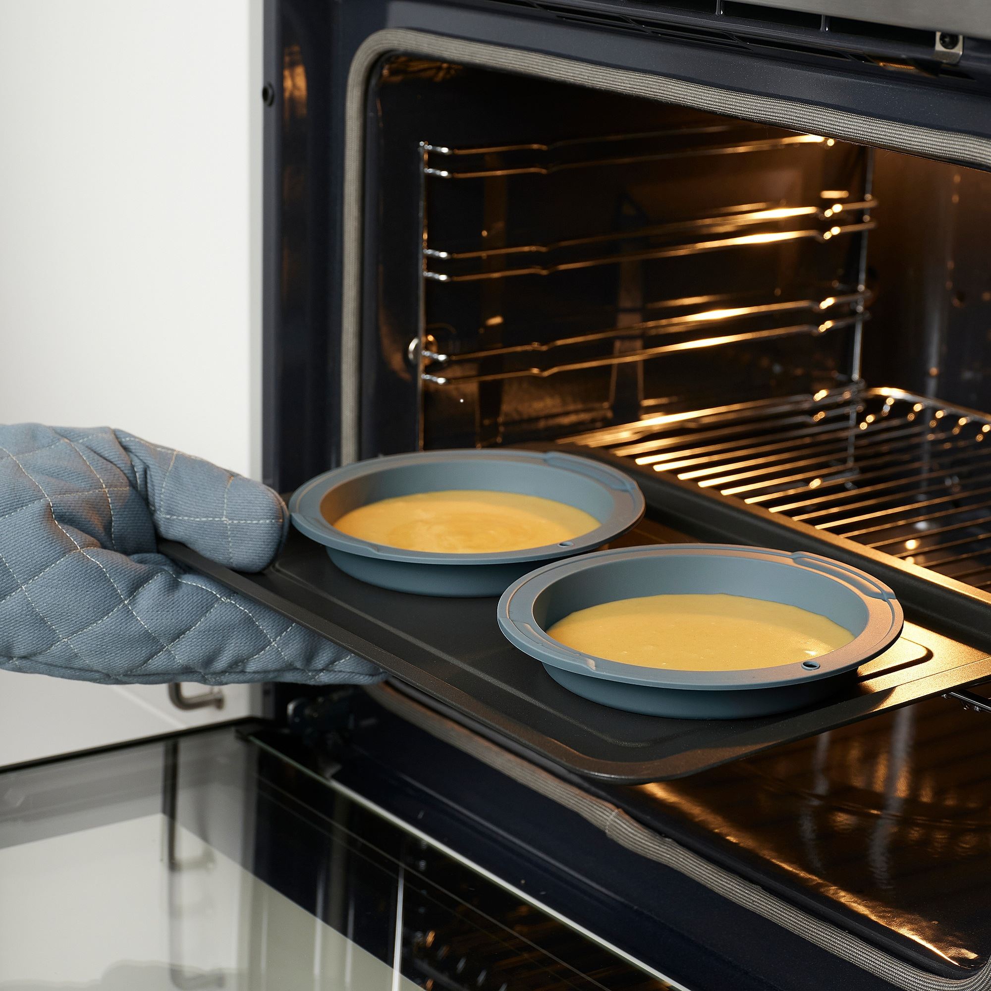 KANTNAL IKEA Silikon keks qabı, 18 sm, bozumtul-firuzəyi, 2 ədəd