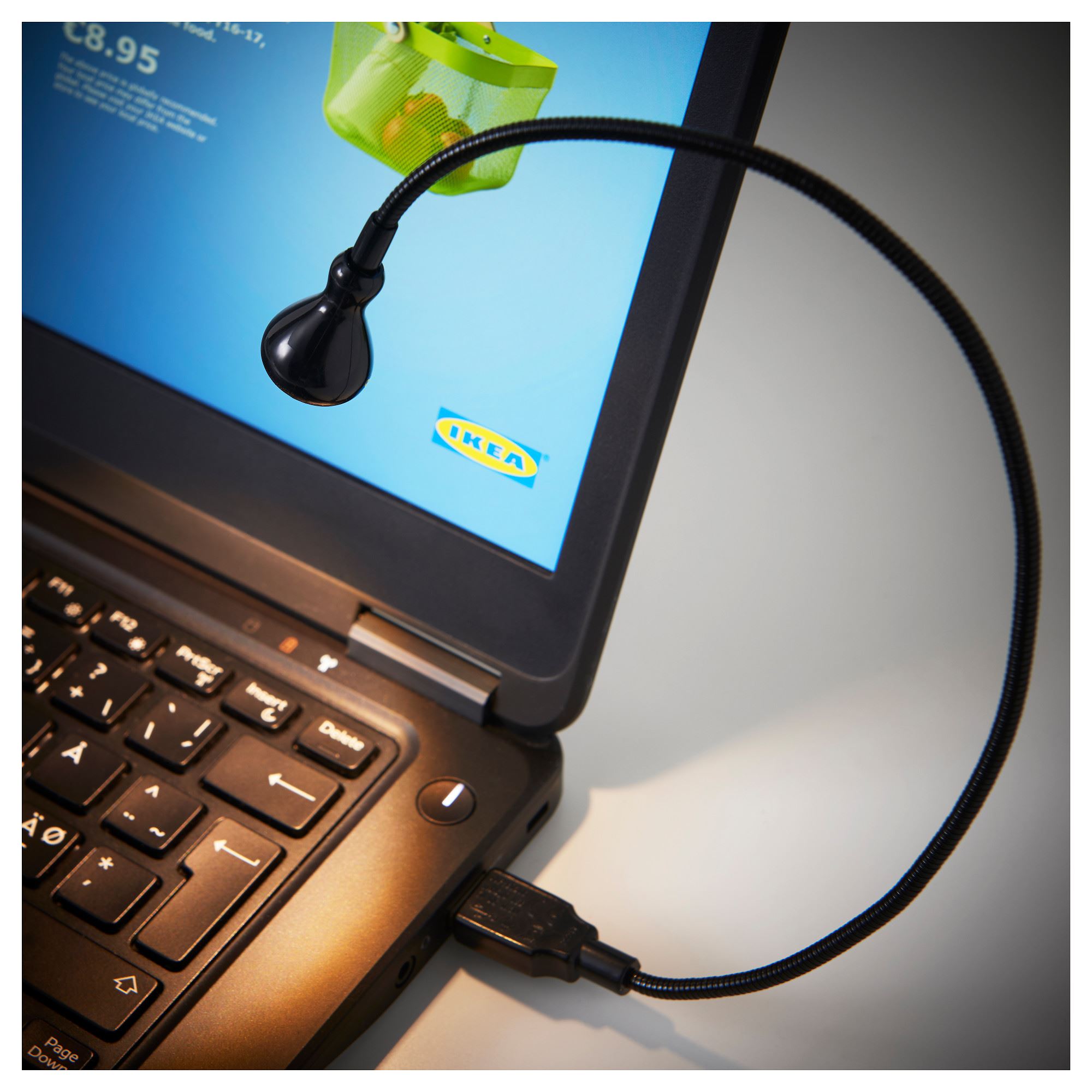 JANSJO IKEA LED USB lampa, qara