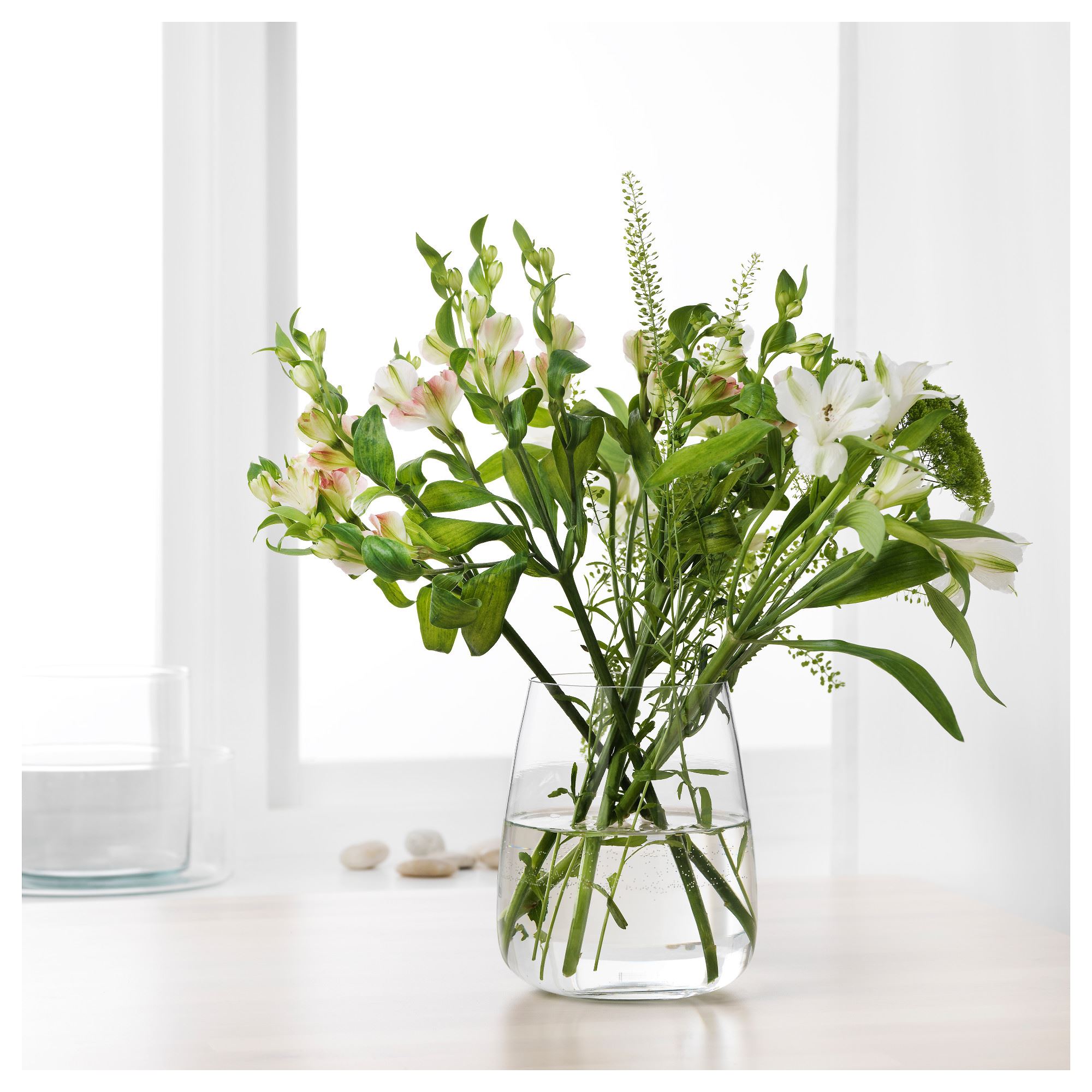 BERAKNA IKEA Vaza, şəffaf şüşə, 18 sm