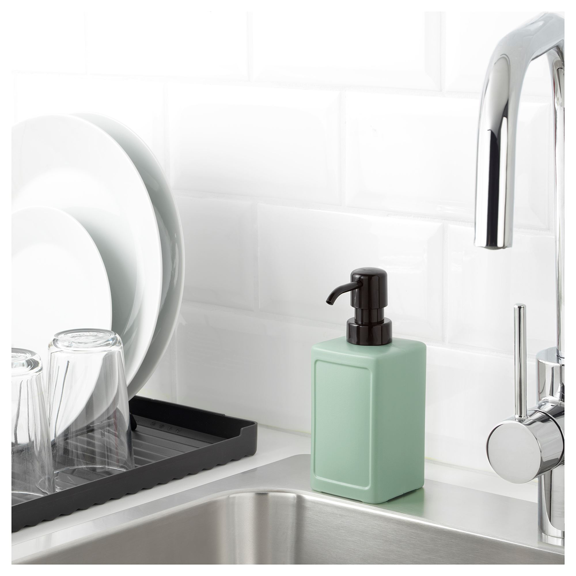 RINNIG IKEA РИННИГ Maye sabun üçün dozator, yaşıl 450 ml. (MƏHSUL SATIŞDA MÖVCUD DEYİL)