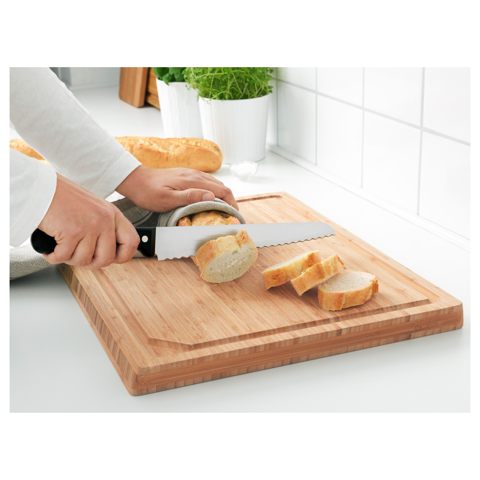 VARDAGEN IKEA Çörək bıçağı, tünd-boz, 23 sm