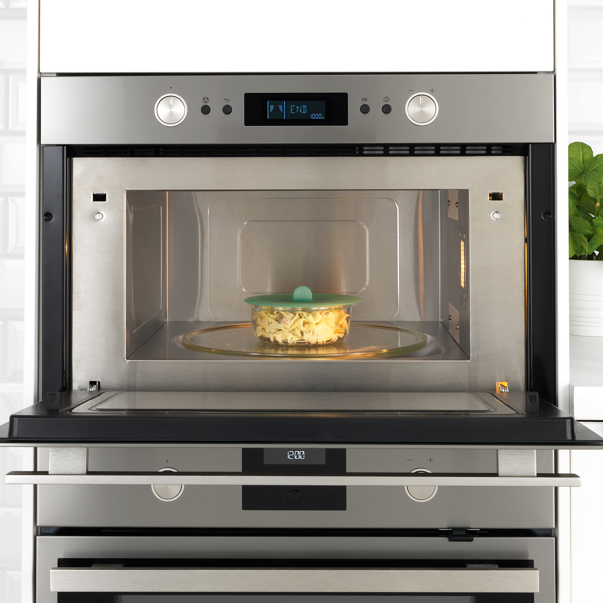 IKEA 365+ Qapaqlı saxlama qabı, silikon/şüşə, 400 ml, dairəvi