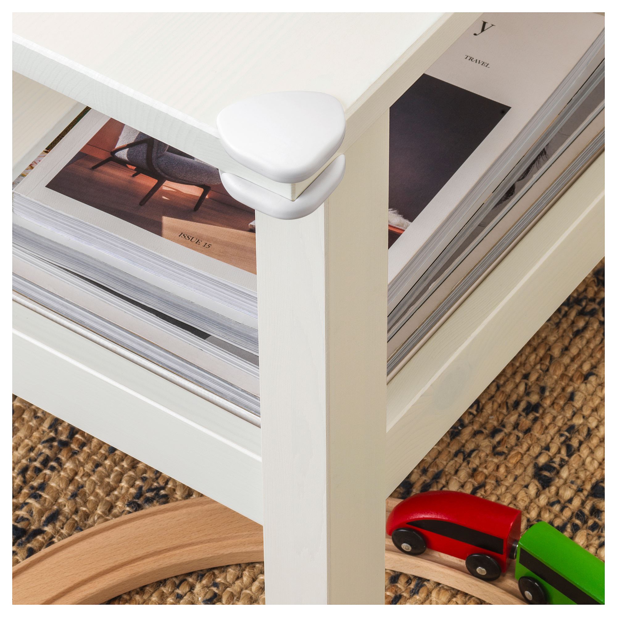 UNDVIKA IKEA Künc qoruyucu, ağ, 8 ədəd