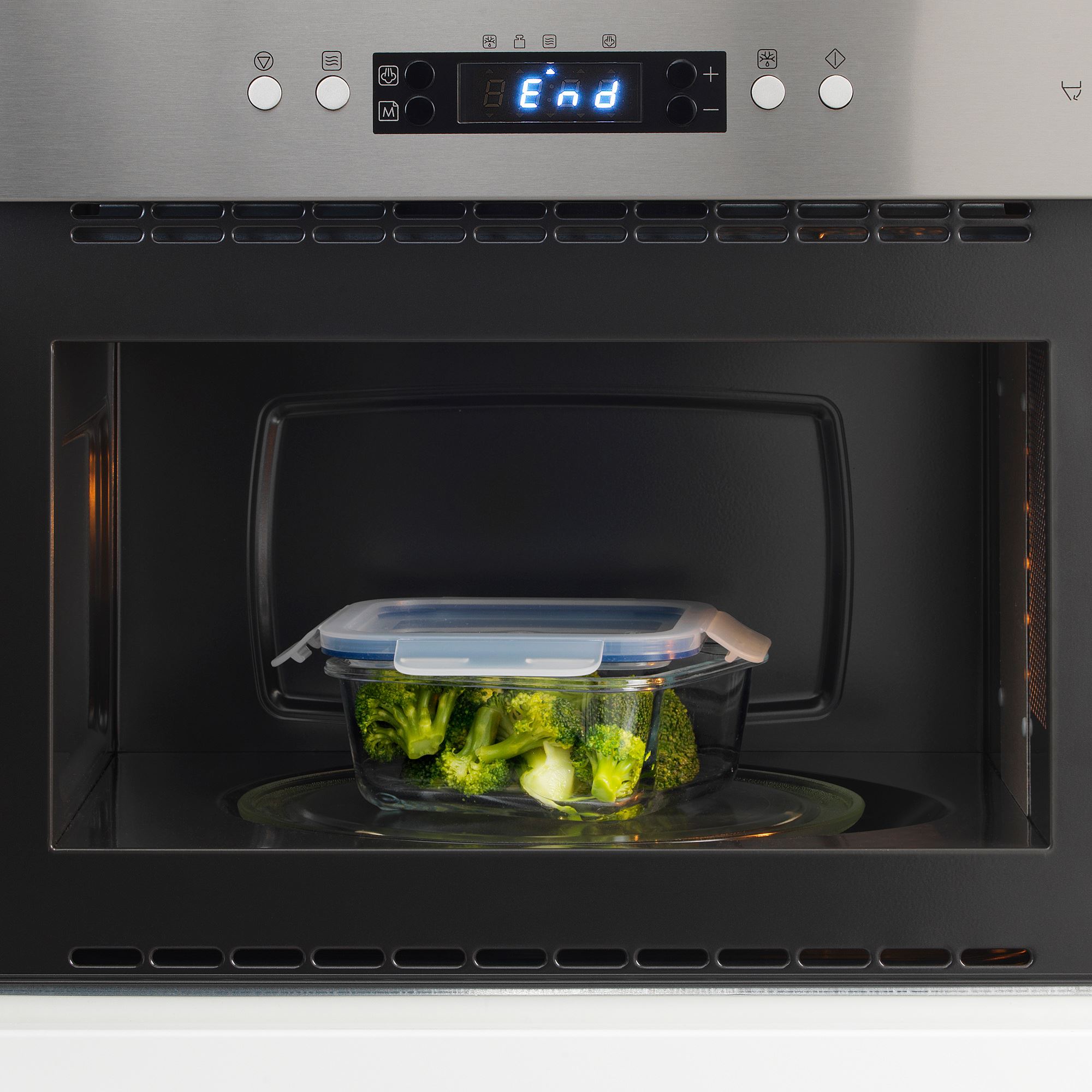 IKEA 365+ Ərzaq üçün qapaqlı konetyner, şüşə/plastik, 600 ml