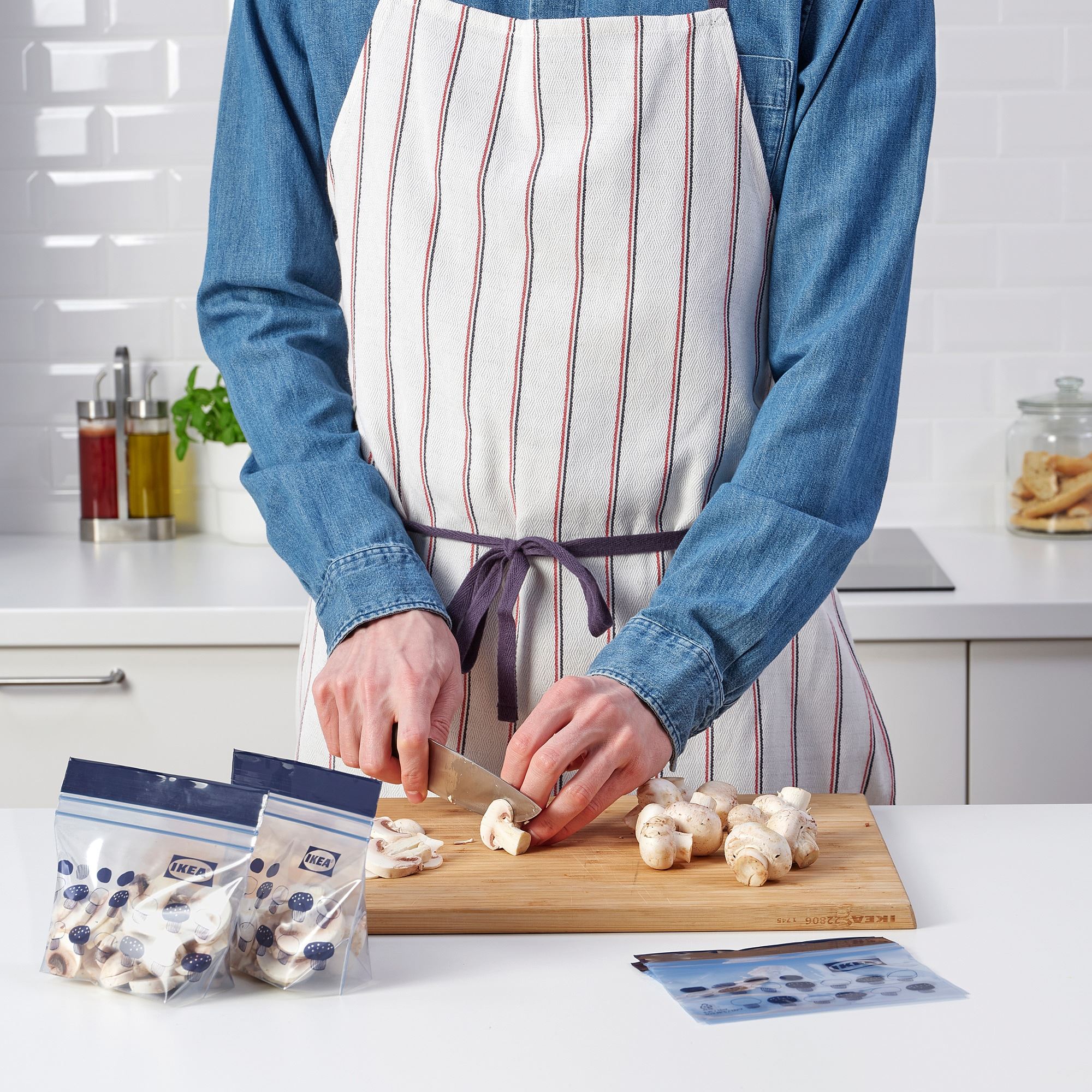 ISTAD IKEA ИСТАД Paket bağlanabilən, şəkilli/göy 0.3 lt.