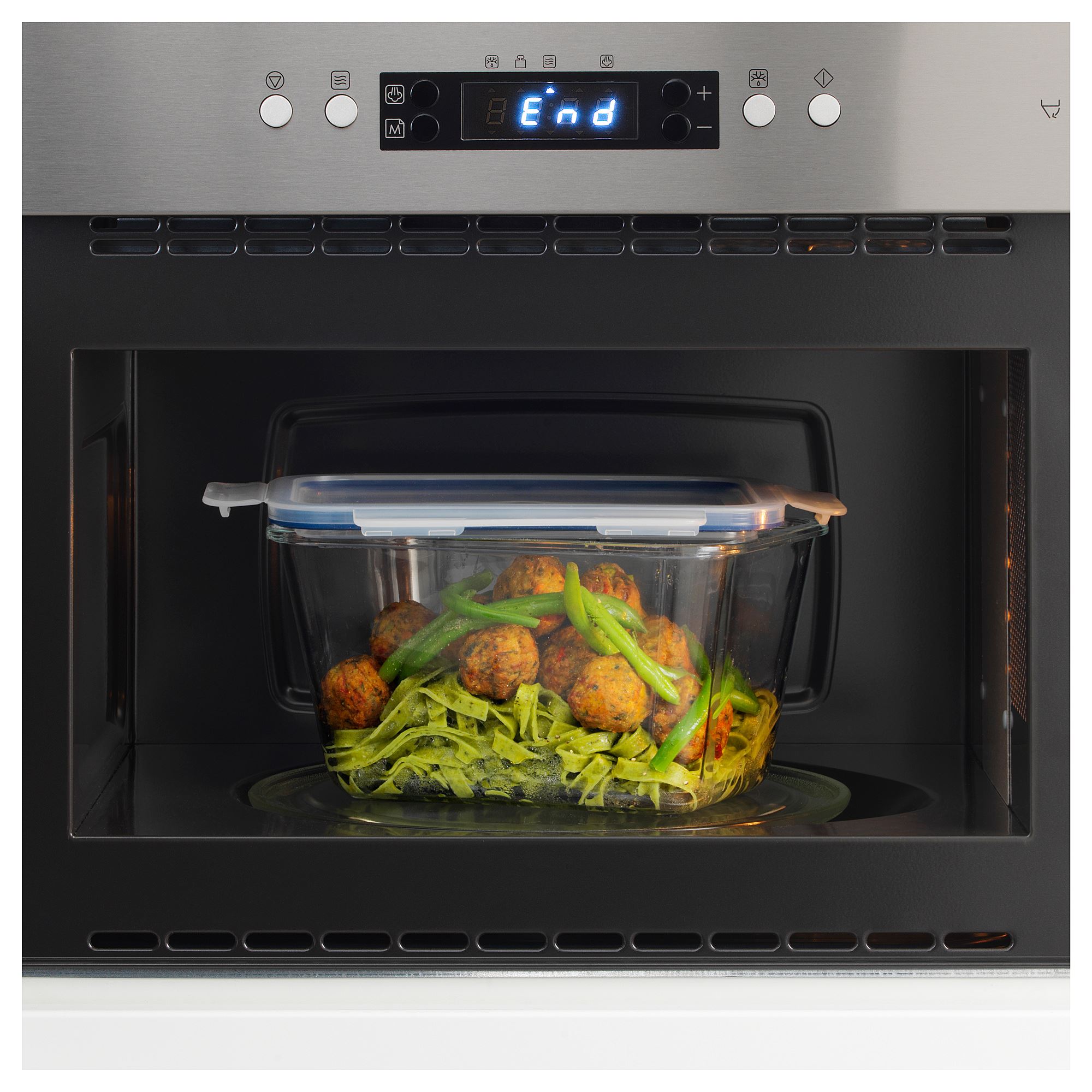 IKEA 365+ Qapaqlı konteyner, düzbucaqlı formalı/şüşə, plastik 1.8 lt.