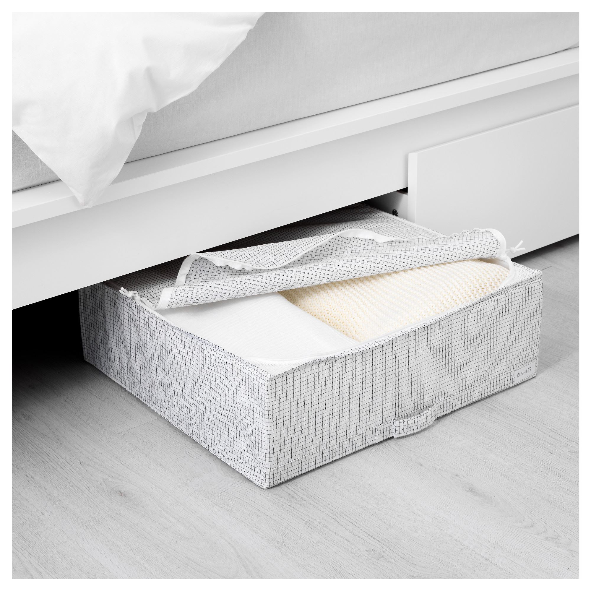 STUK IKEA СТУК Сумка для хранения, белый/серый 55x51x18 см