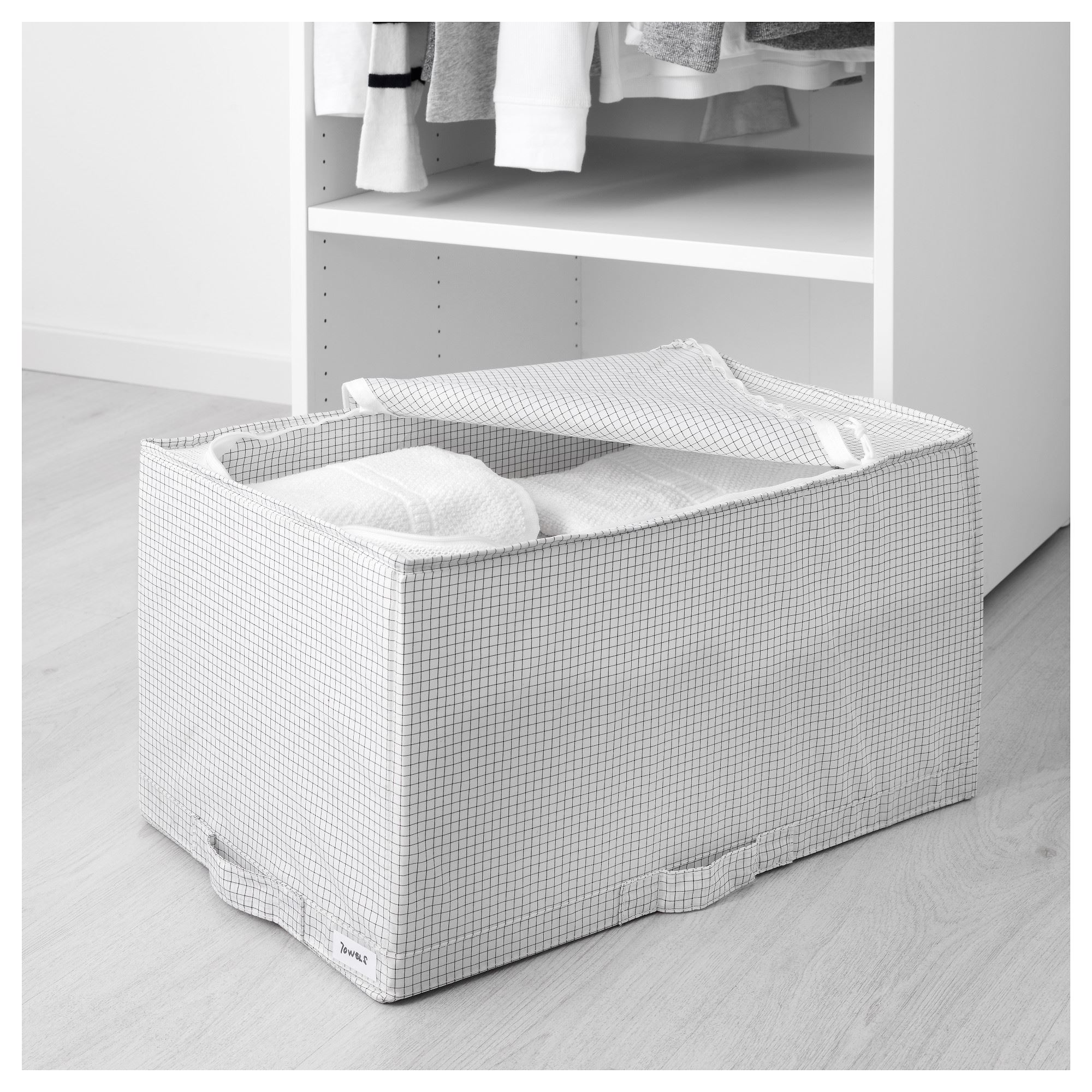 STUK IKEA СТУК Сумка для хранения, белый/серый 34x51x28 см