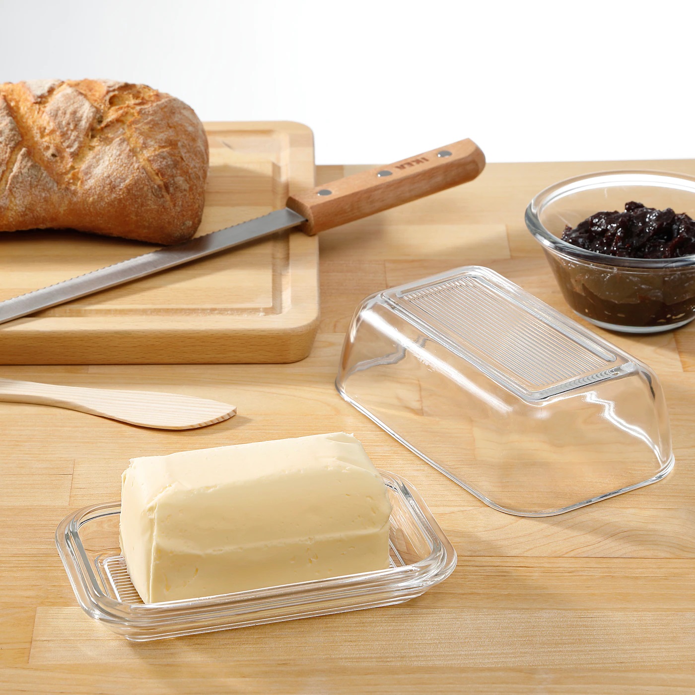 GRYNSOPP IKEA ГРИНСОПП Маслёнка, прозрачное стекло