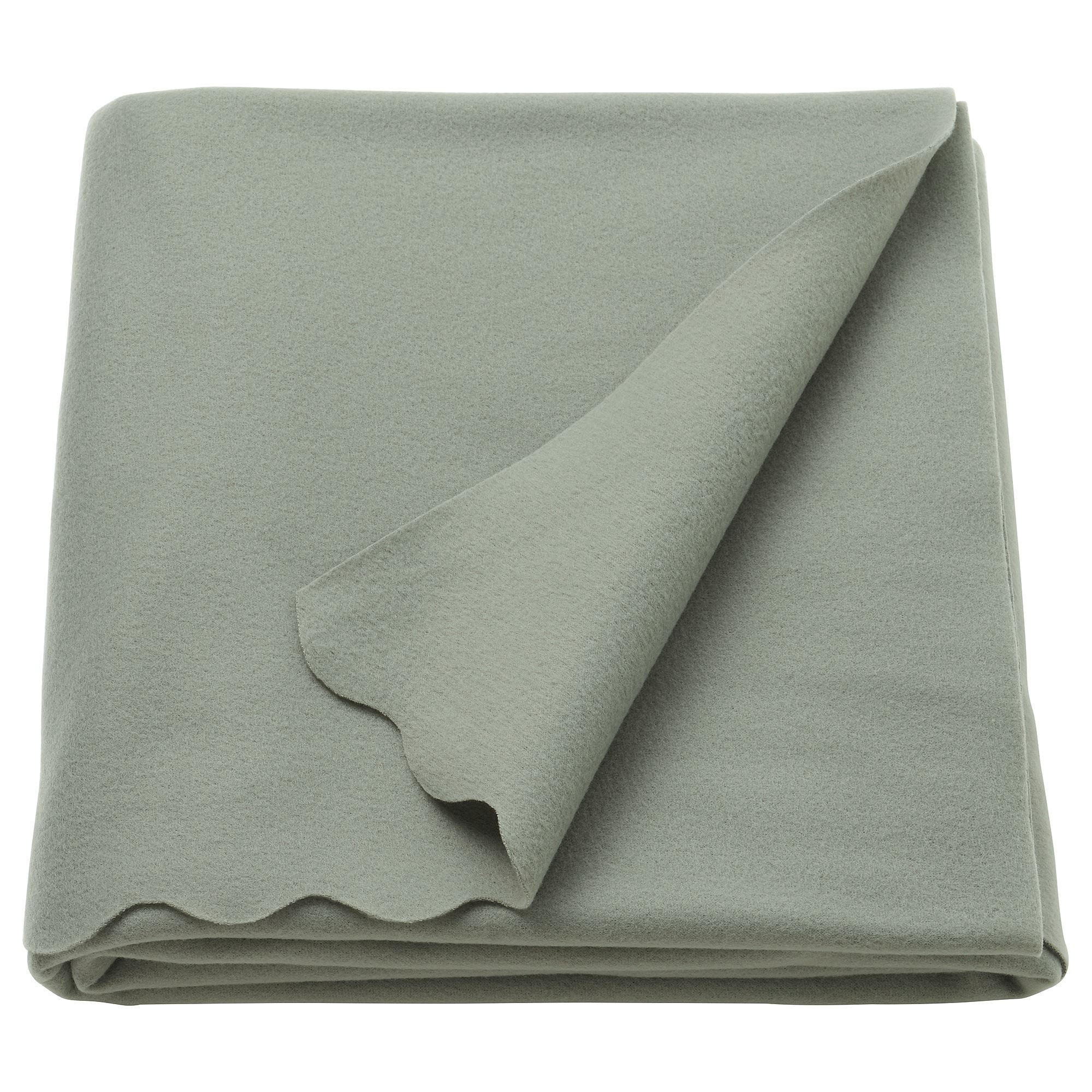 THORGUN IKEA ТХОРГУН Плед, светлый серо-зеленый 120x160 см