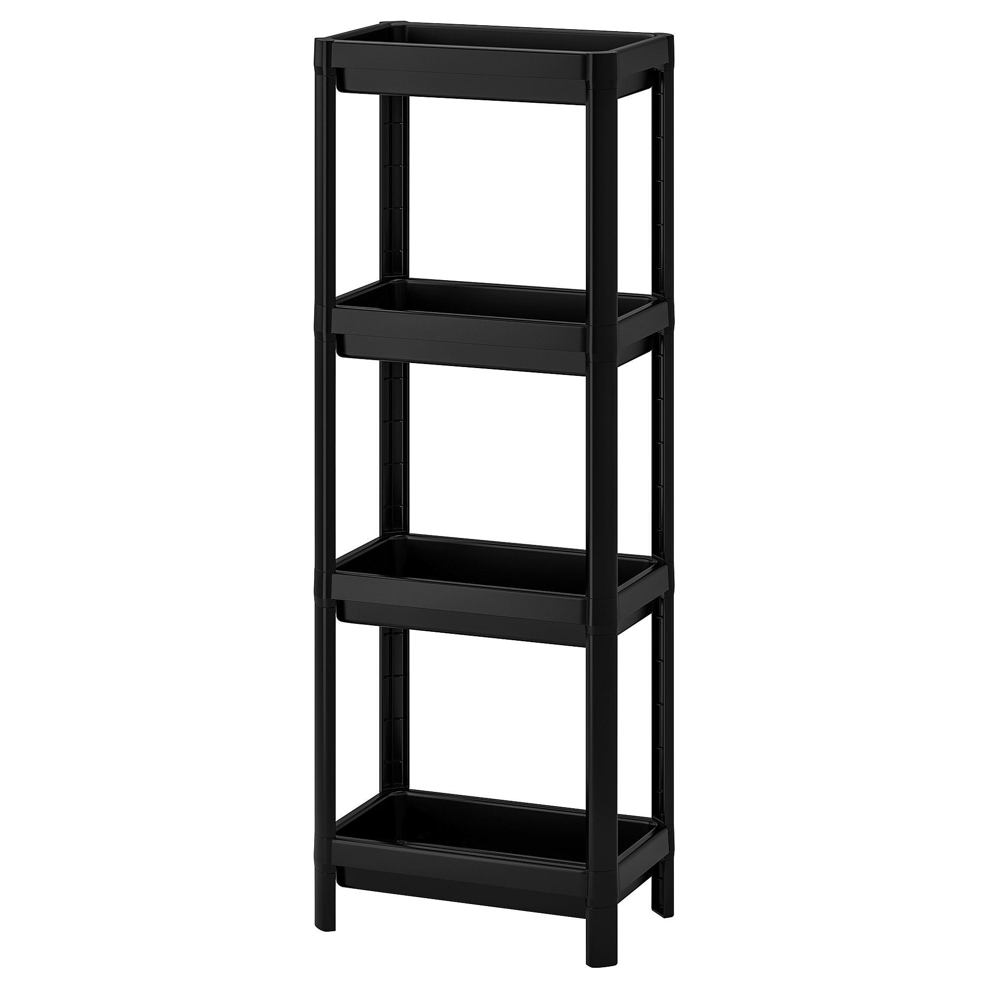 VESKEN IKEA Rəf, qara 36x23x100 sm.
