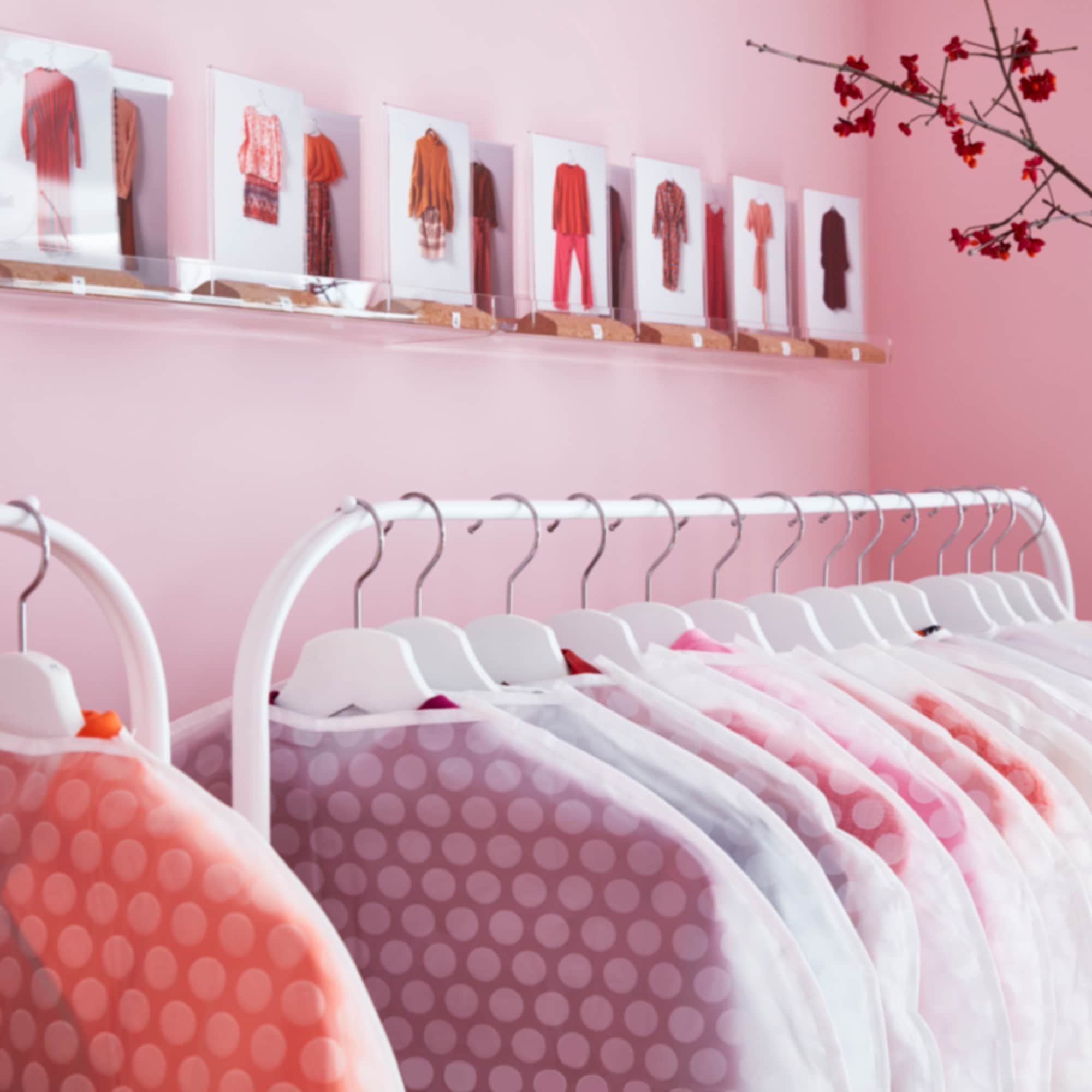 PLURING IKEA ПЛУРИГ Paltar çexolu, 3 ədəd, şəffaf ağ