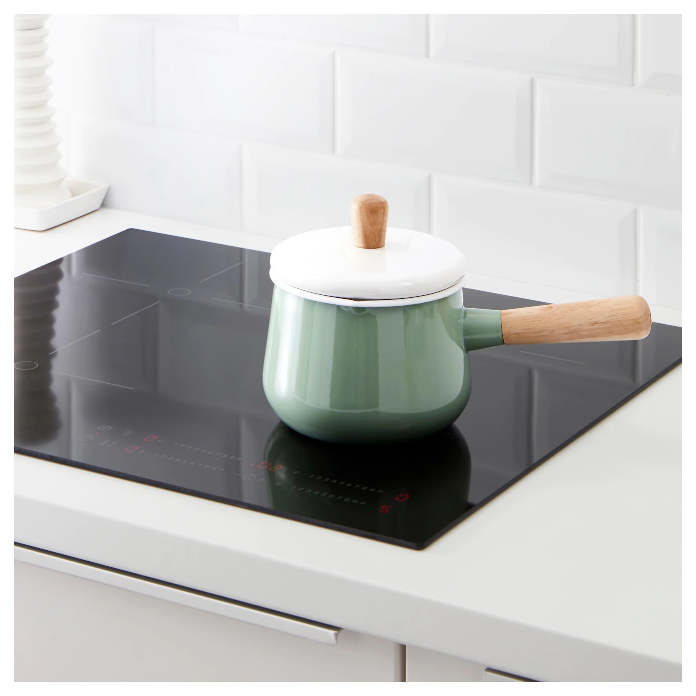 KASTRULL IKEA КАСТРУЛЛ Ковш с крышкой, зеленый1.5 л