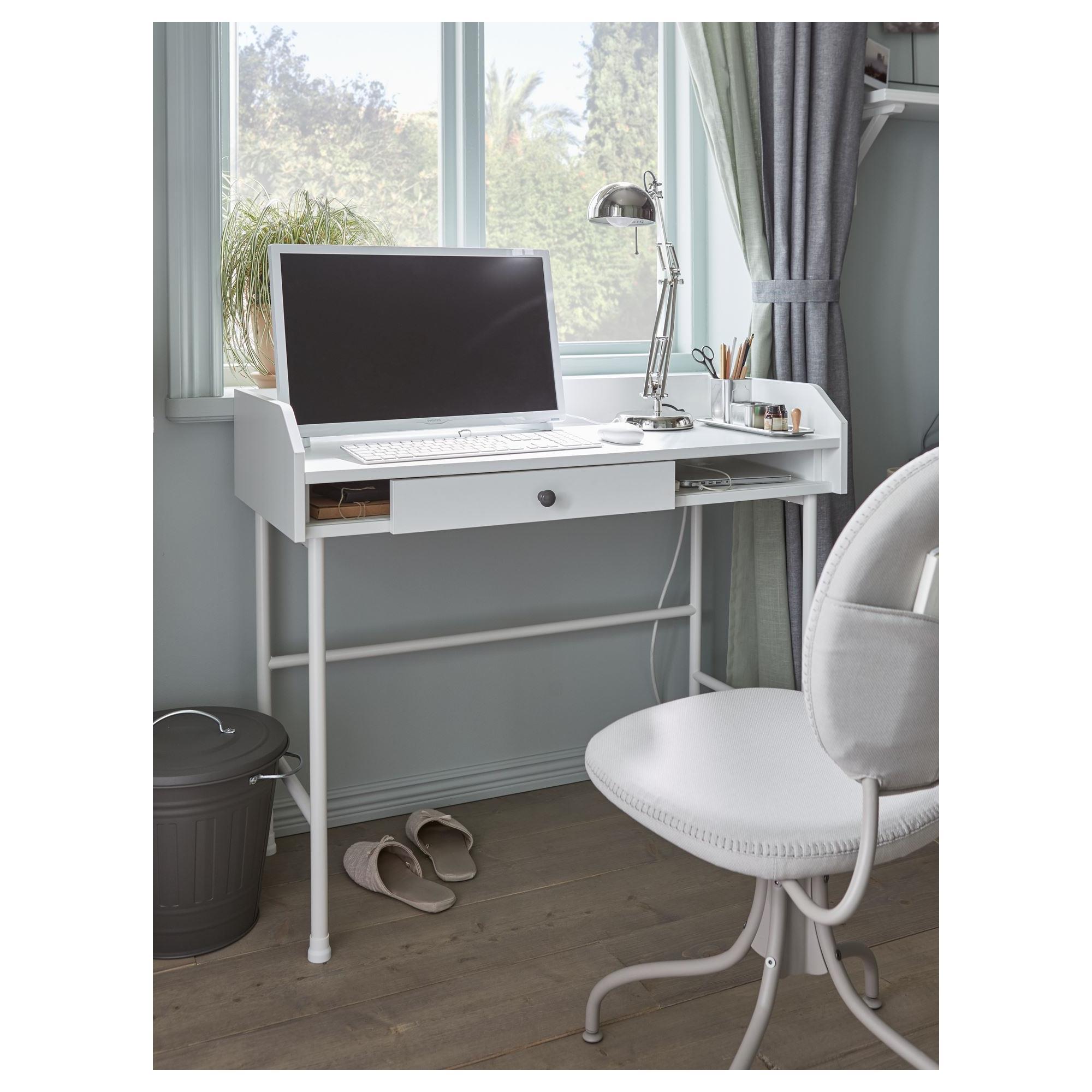 HAUGA IKEA ХАУГА Yazı masası, ağ 100x45 sm