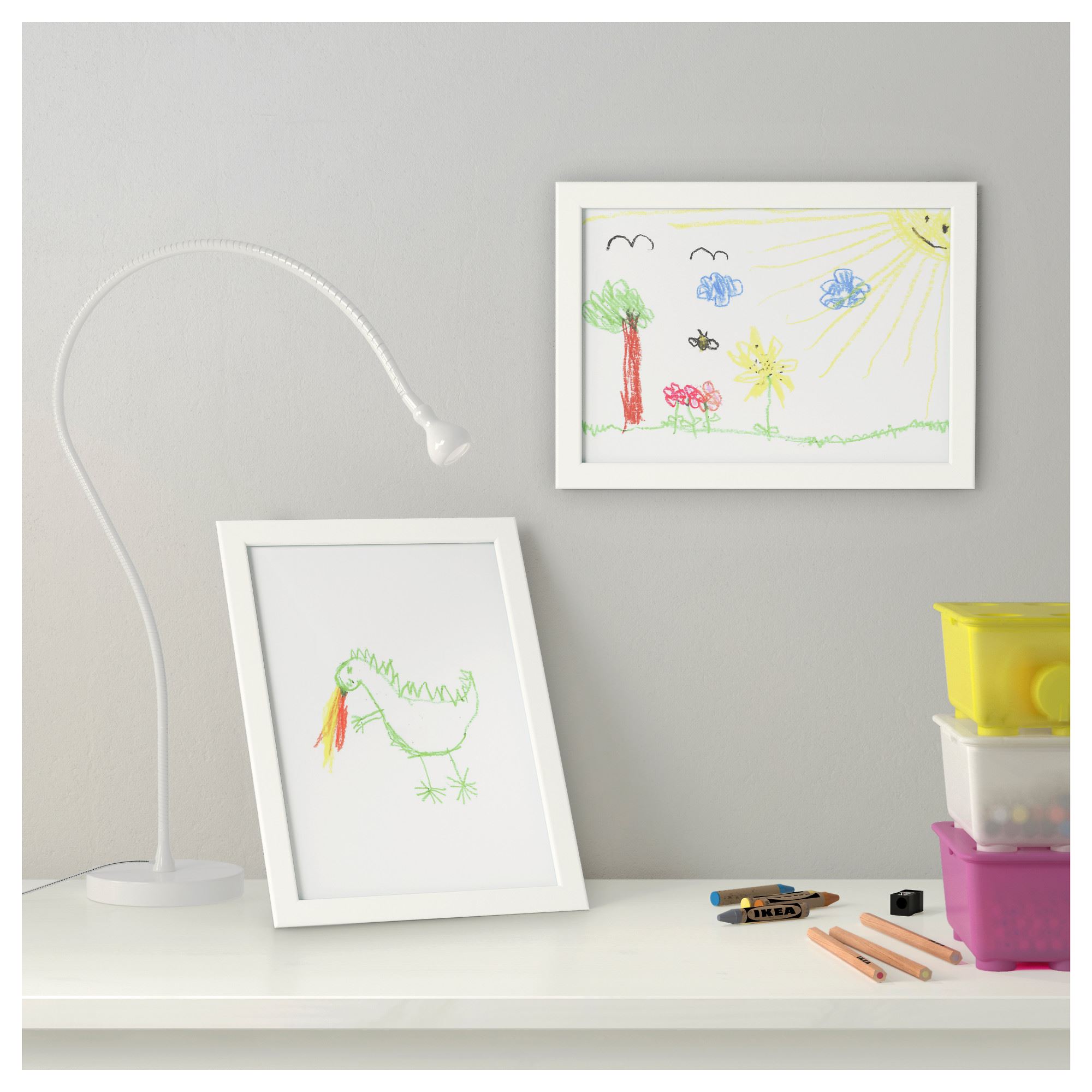 FISKBO IKEA Foto üçün çərçivə, ağ, 21x30 sm