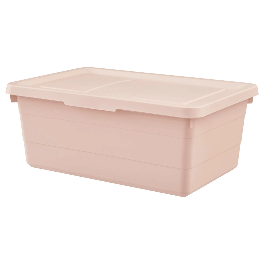 SOCKERBIT IKEA Qapaqlı konteyner, çəhrayı, 38×25×15 sm