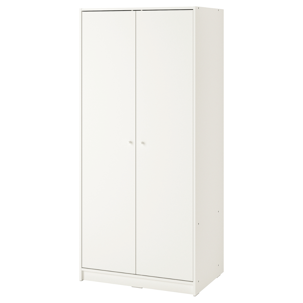 KLEPPSTAD IKEA 2 qapılı qarderob, ağ, 79×176 sm