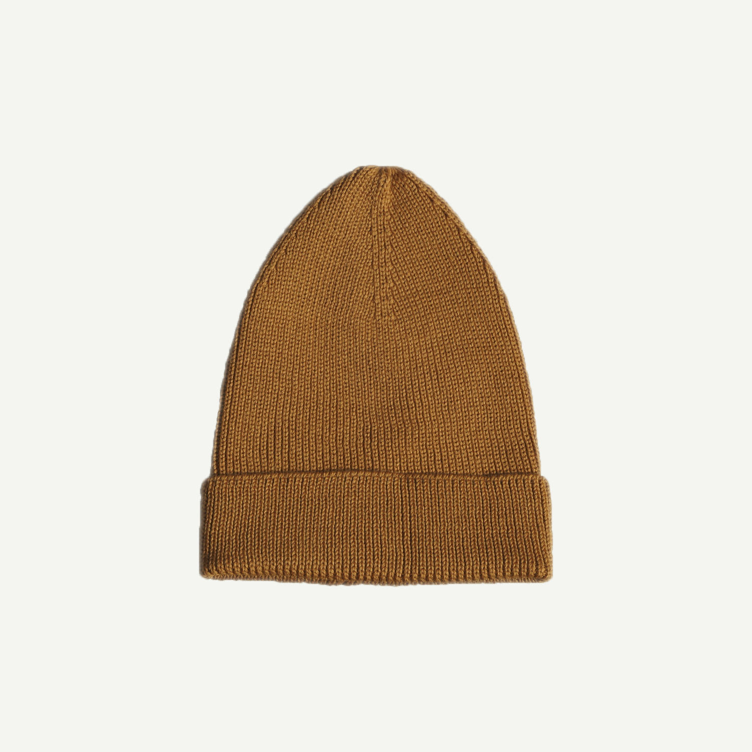 Вязаная шапка с отворотом gold