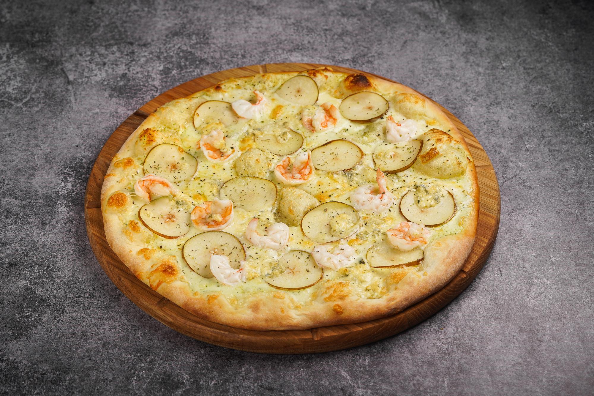 Пицца "Креветка/Груша/Дор Блю"