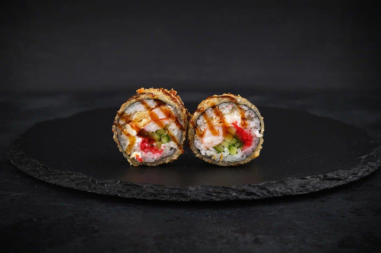 Жареный с креветкой
