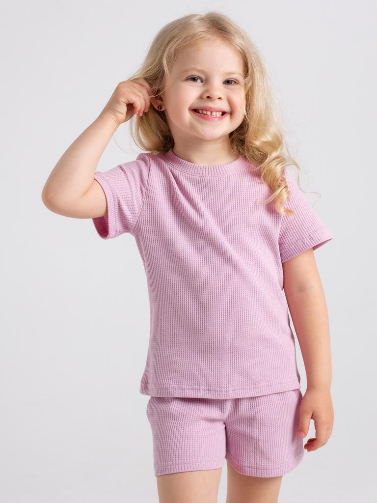 Костюм с шортами пудра