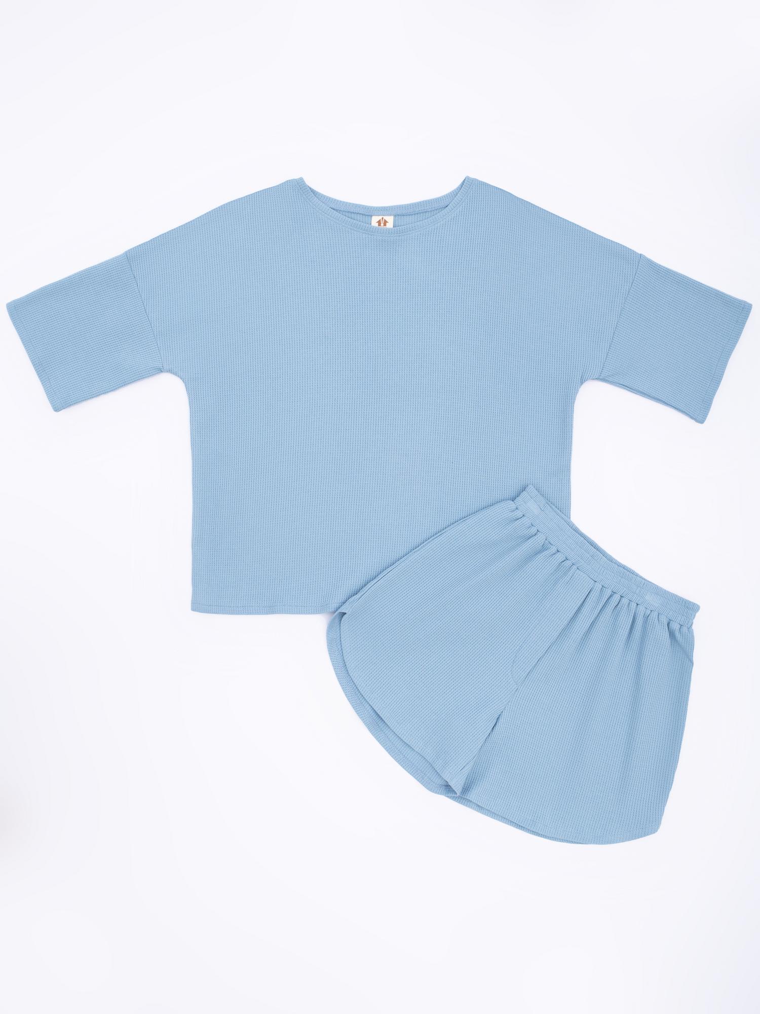 Женская пижама (Домашний костюм)  Голубой