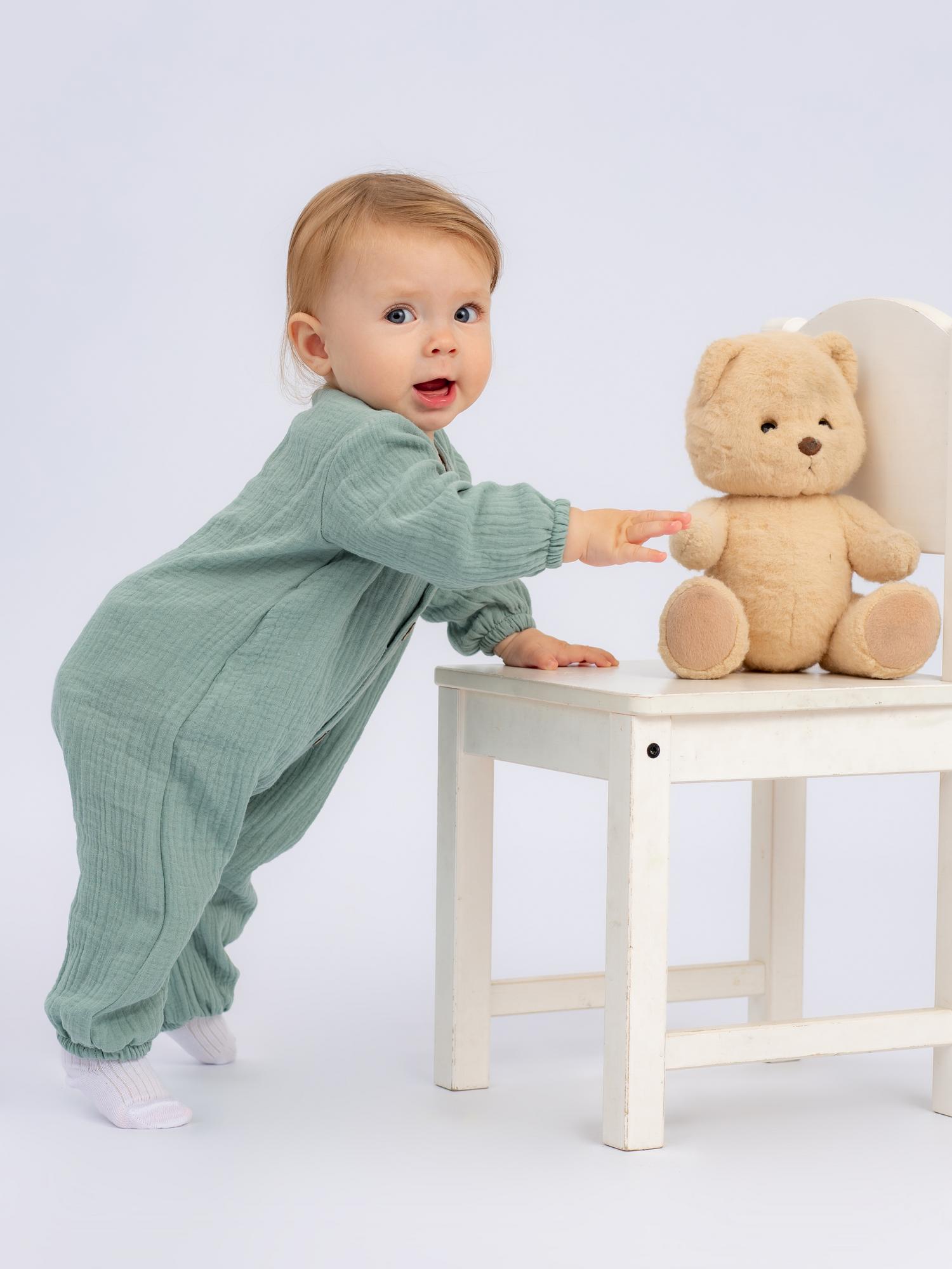 Комбинезон из муслина "Шалфей"