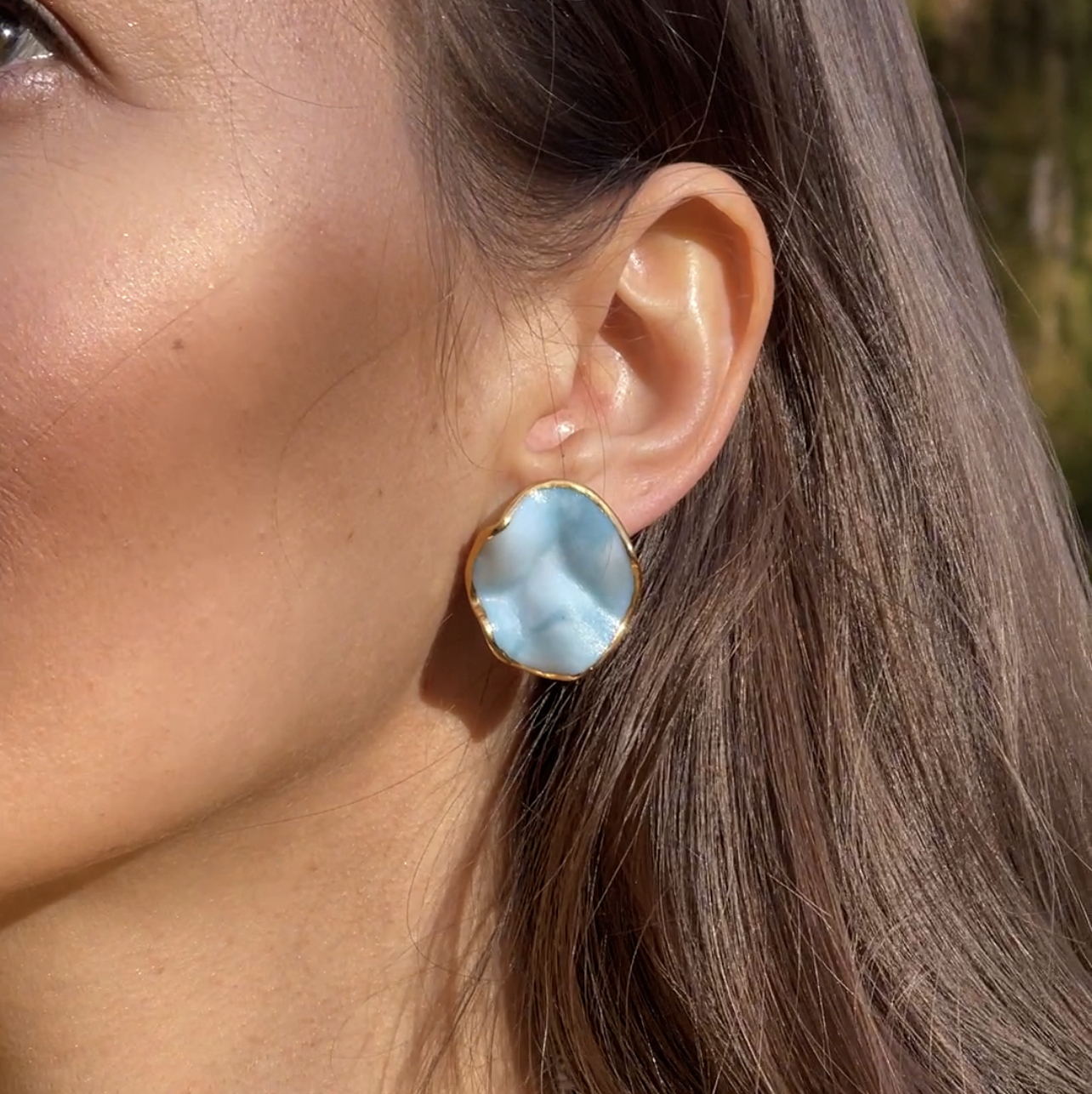 Серьги "Вдохновение"бирюза L