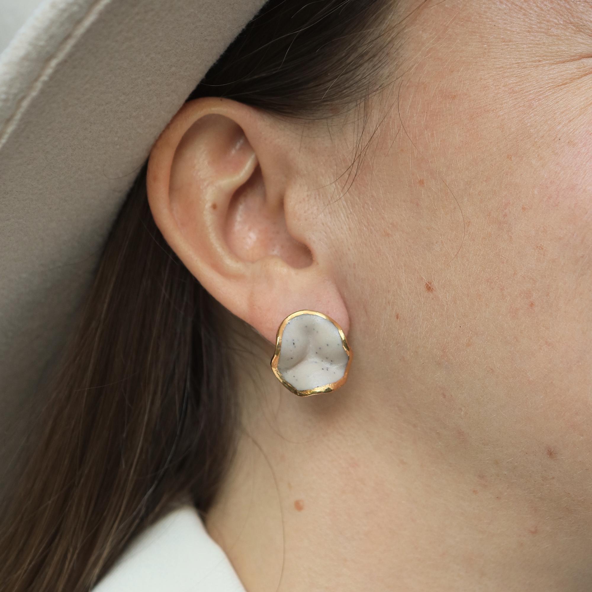 Серьги "Вдохновение" латте S