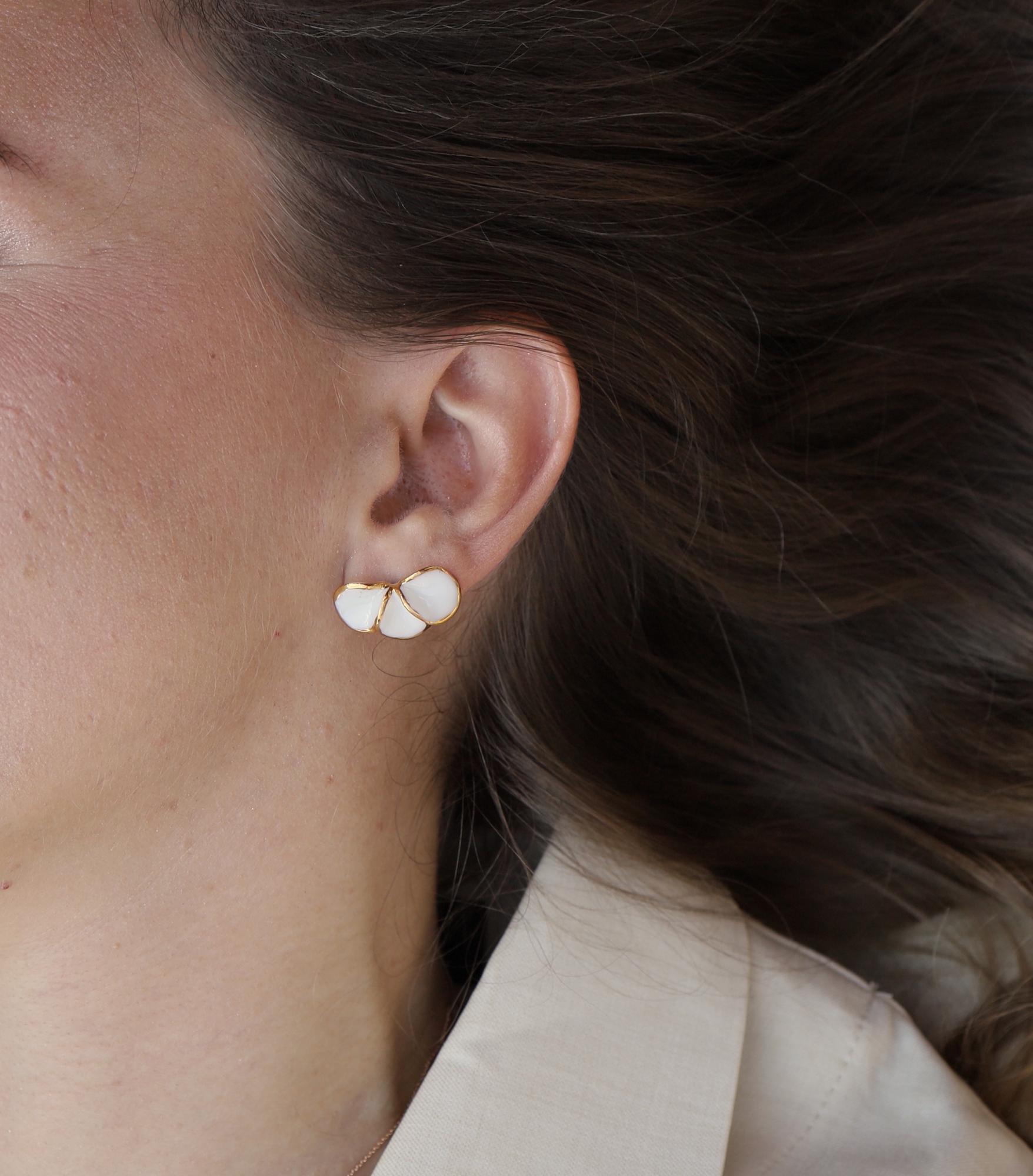 Серьги "Единая"белые S