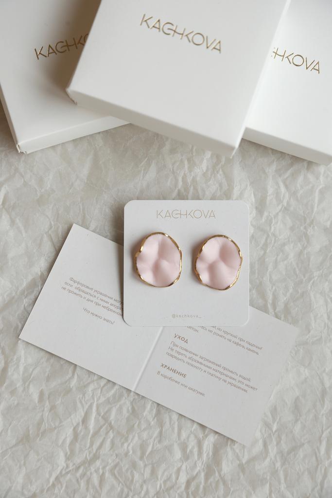 Серьги "Вдохновение" розовый L