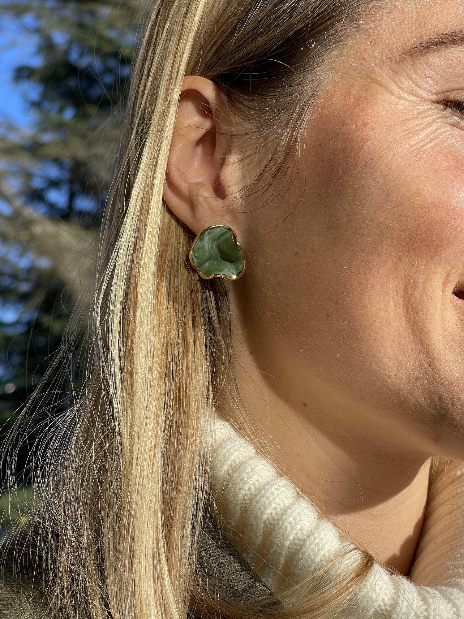 Серьги "Вдохновение" зеленые S