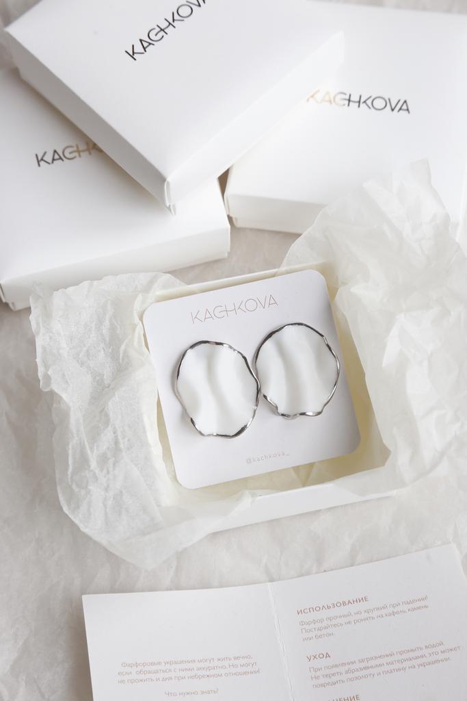 Серьги "Вдохновение" волна серебро  L