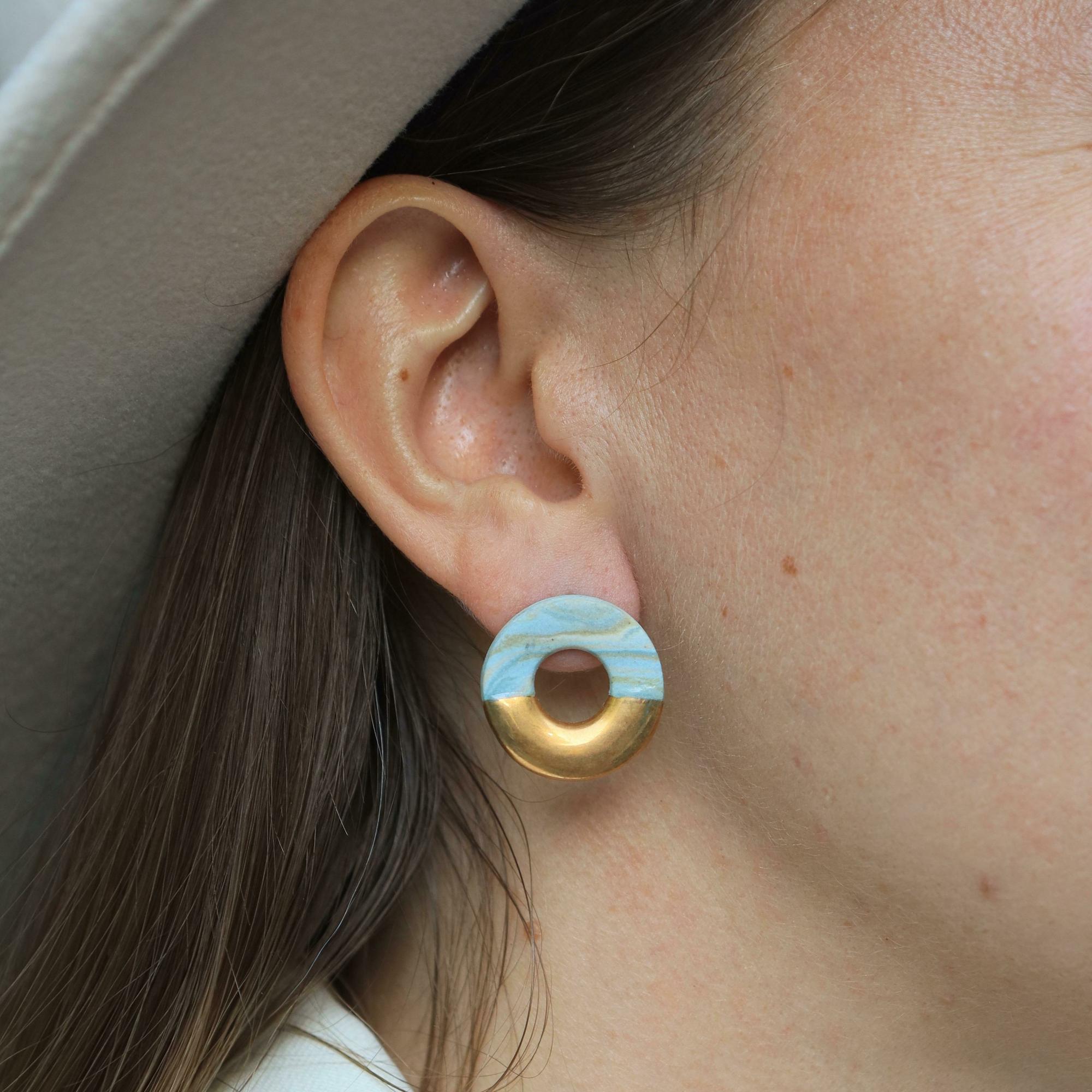 Серьги "Горизонт" бублики