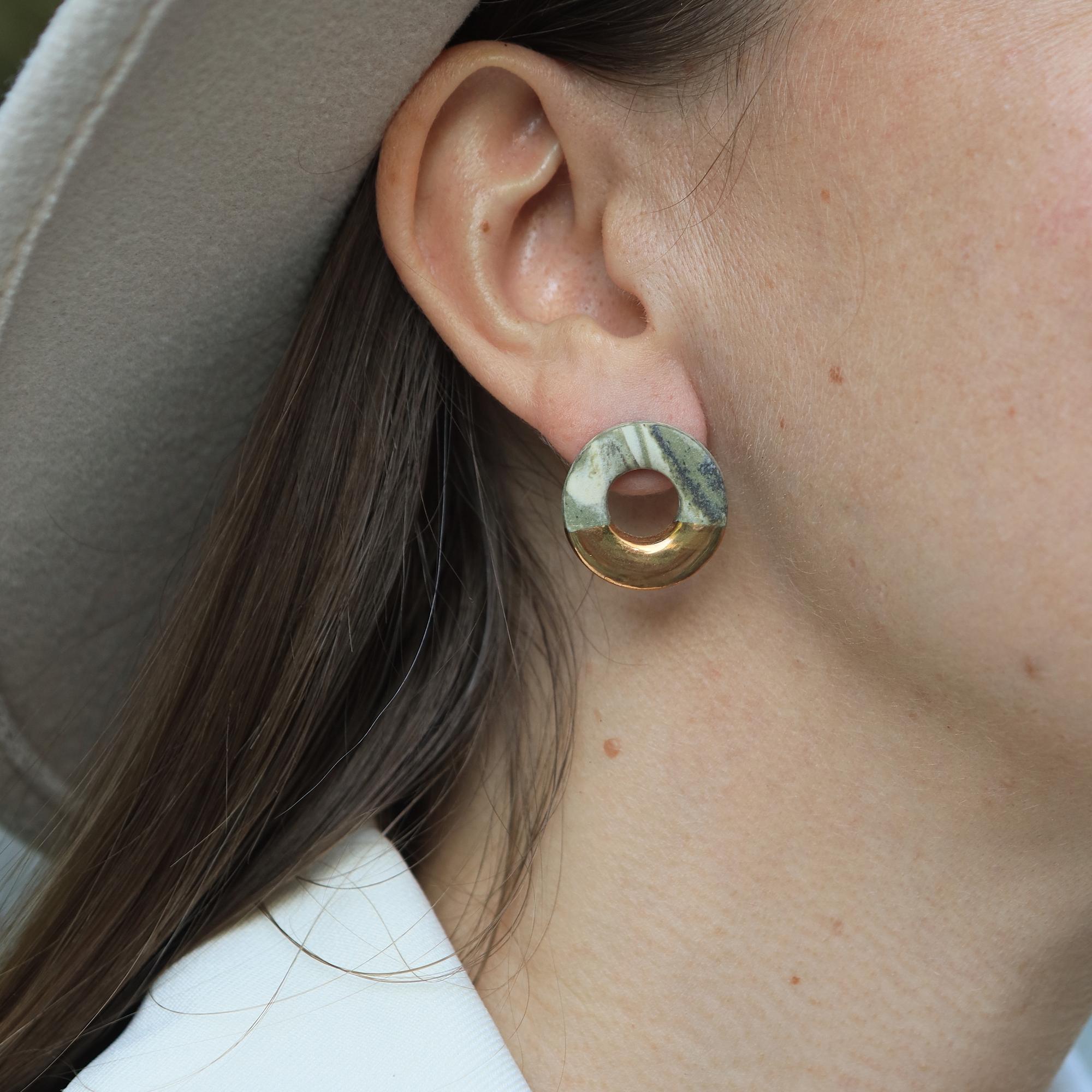 Серьги "Хвоя" бублики