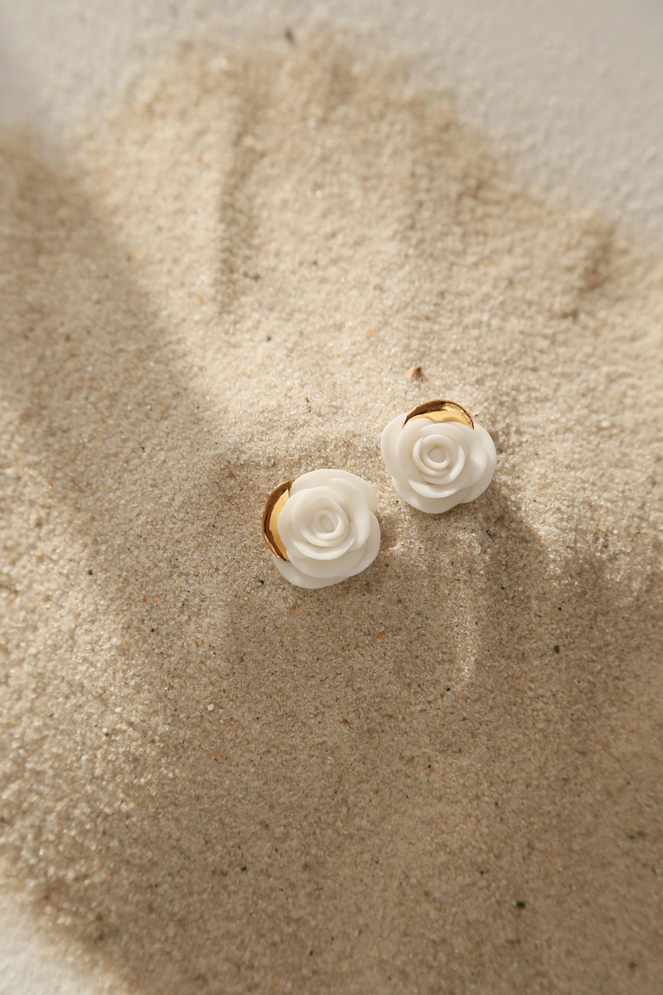 Серьги "Цветущая"роза