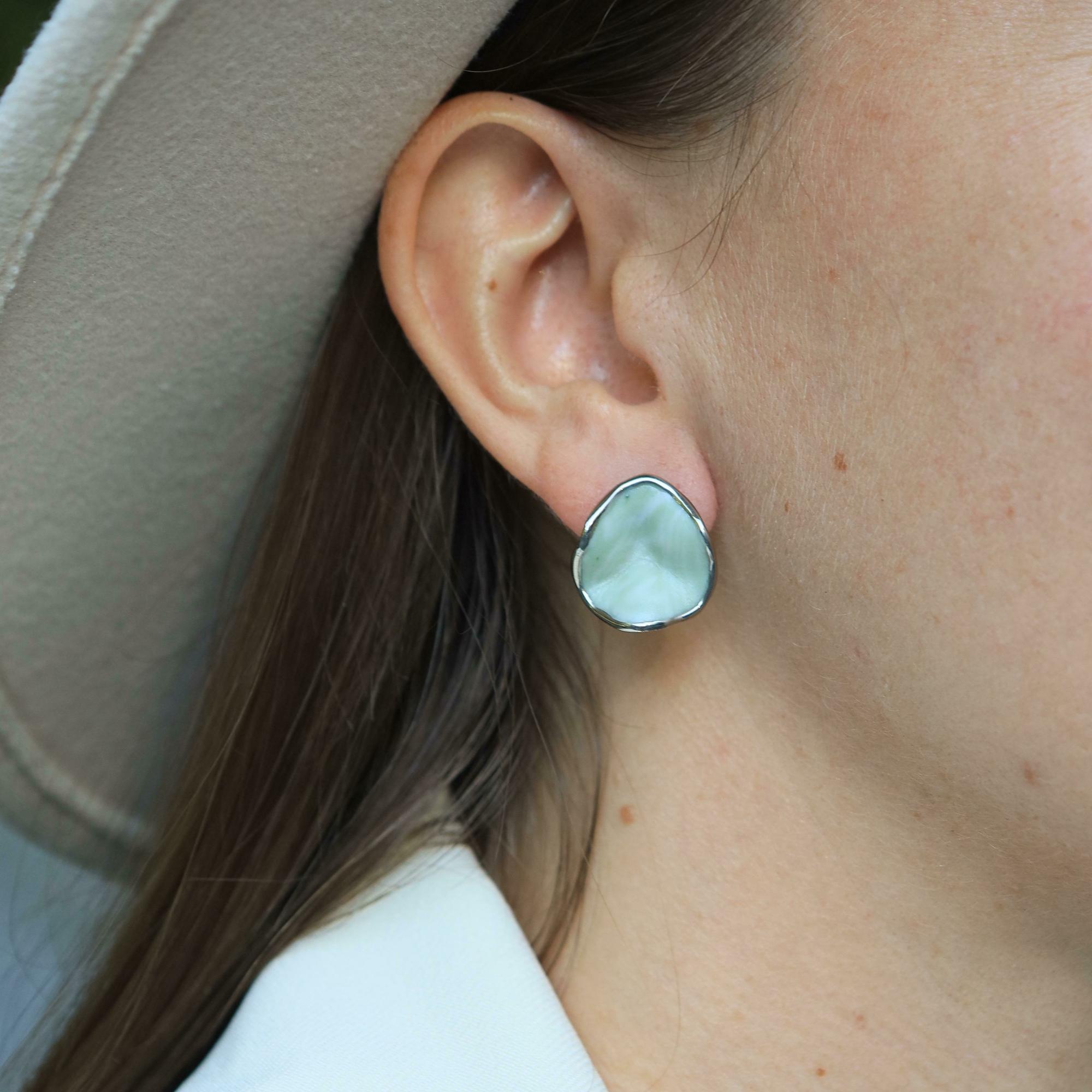 Серьги "Вдохновение" фисташка S