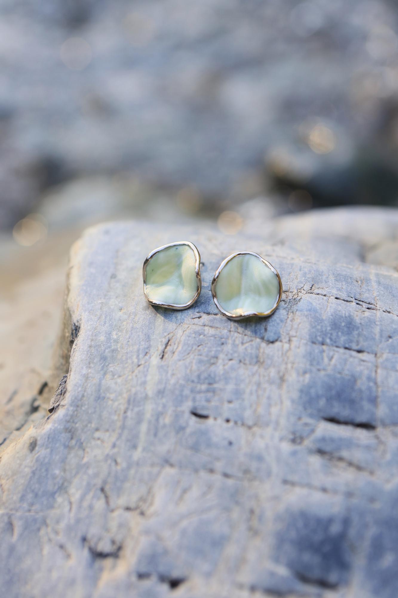 Серьги "Вдохновение" фисташка S