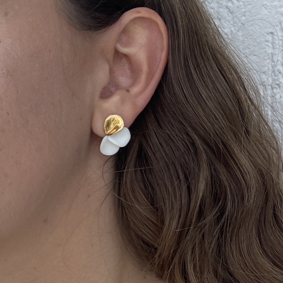 Серьги "Единая"белые S