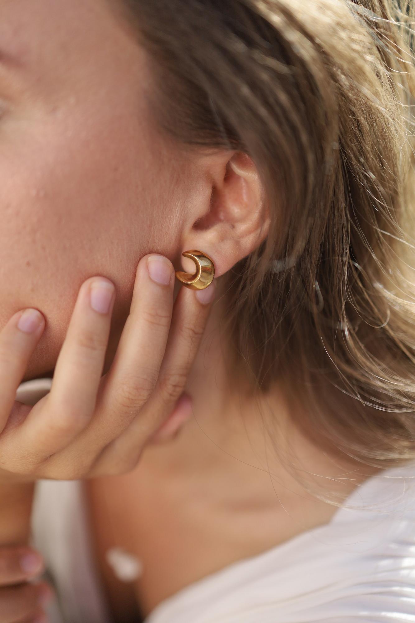 Серьги "Лунная"золотые S