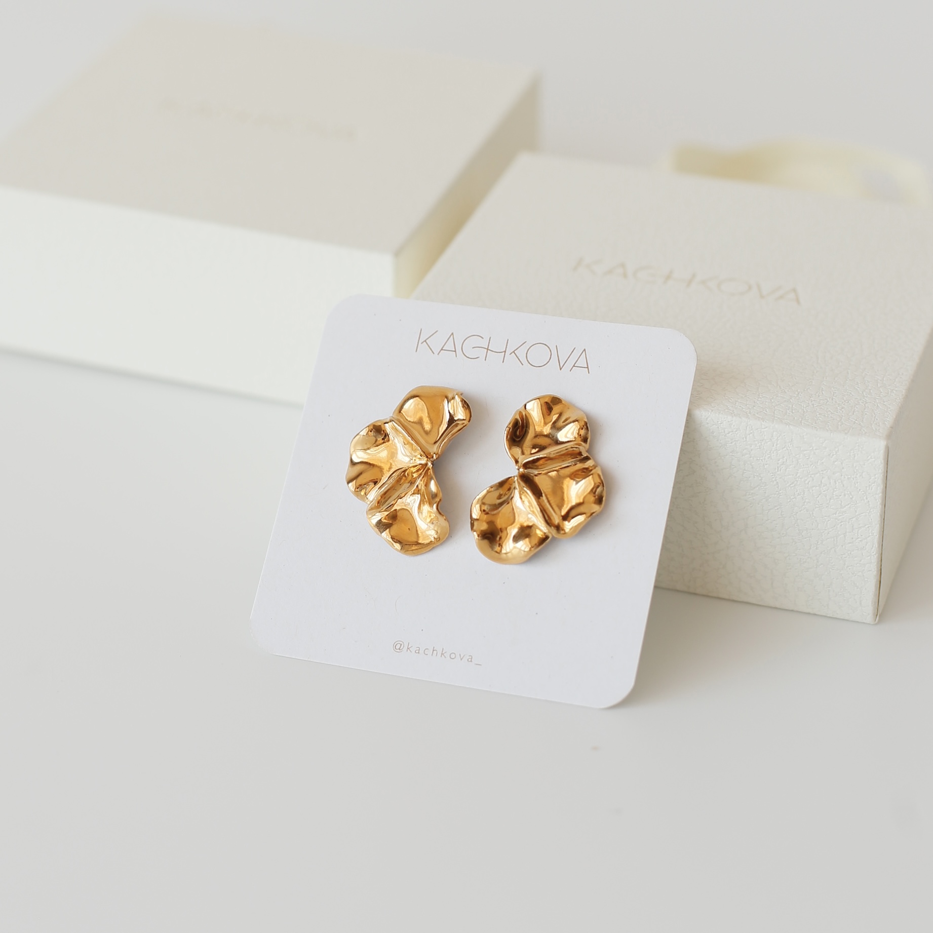 Серьги "Единая" золотые L