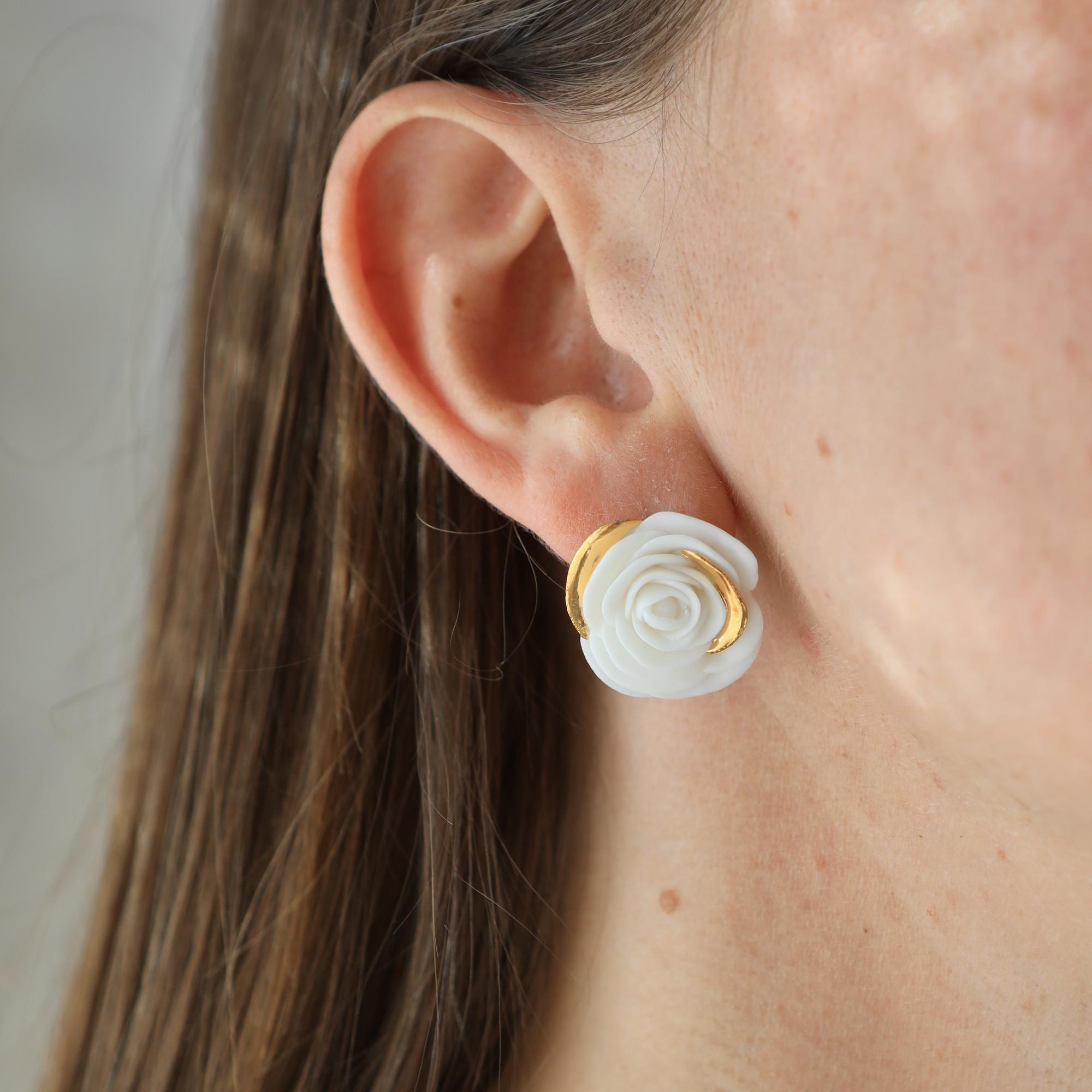 Серьги "Цветущая"роза М