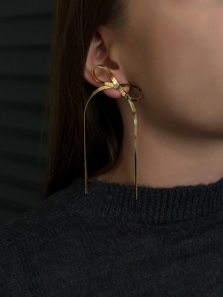 Серьги bow