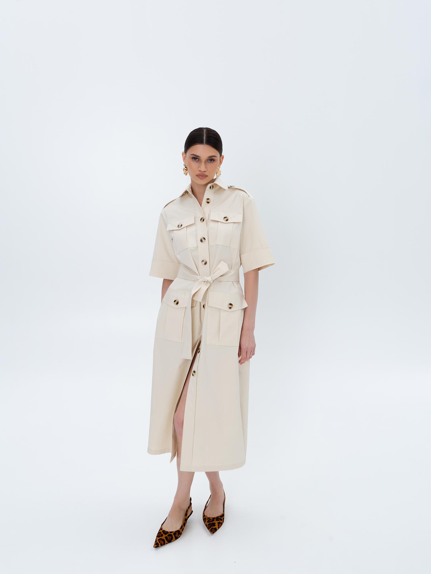 Платье миди из итальянского хлопка