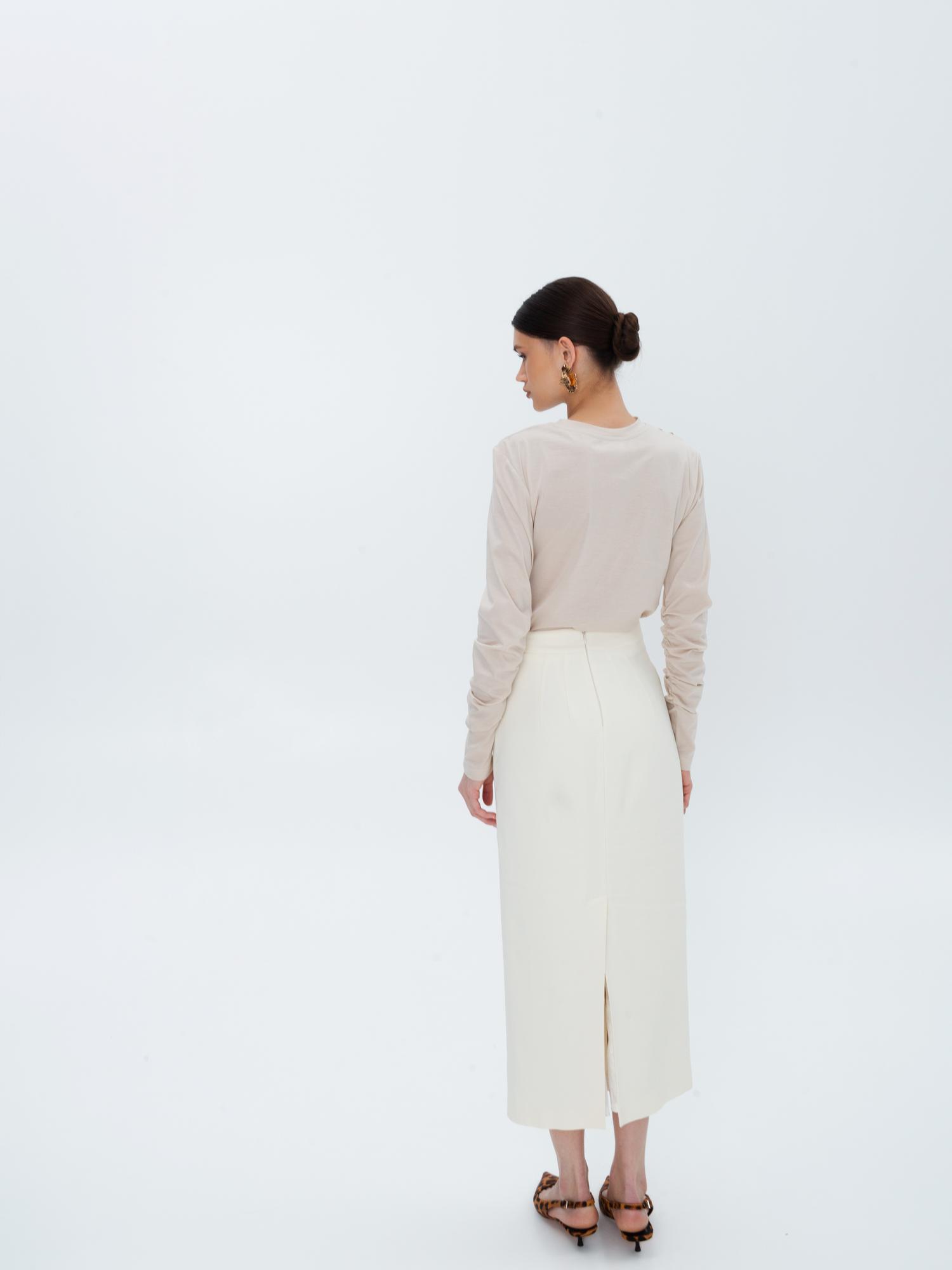 Юбка прямая из костюмной вискозы