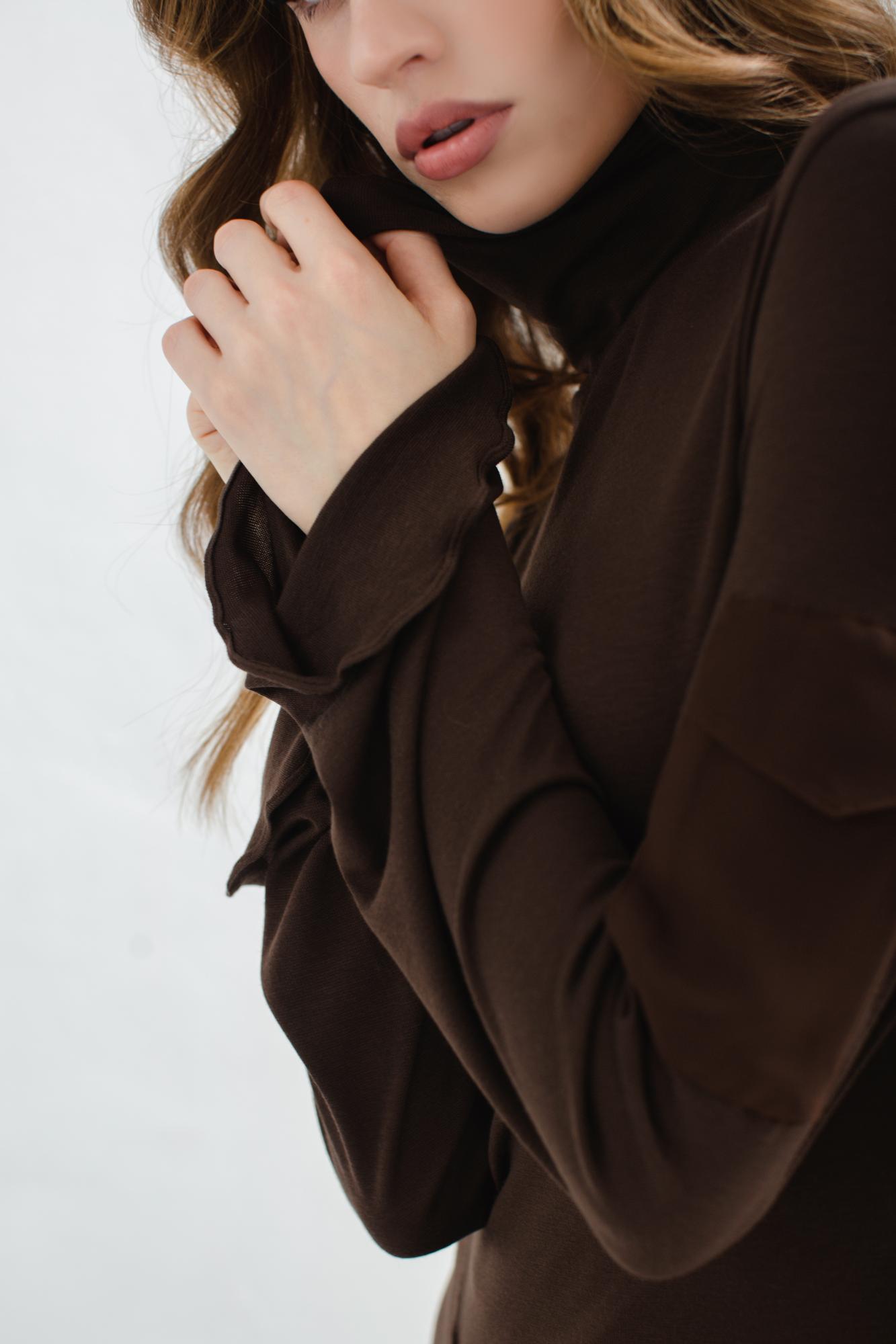 Платье из эвкалиптового трикотажа с добавлением шерсти