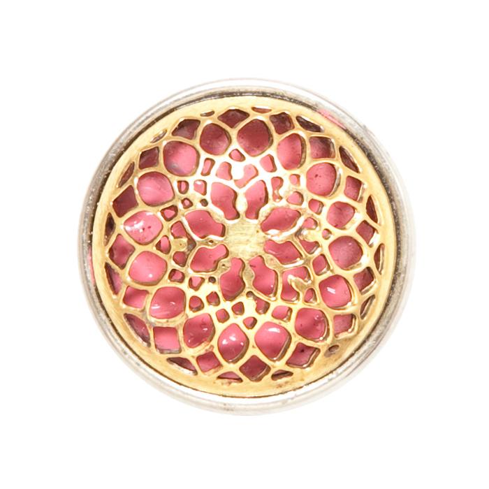 Витражная роза розовая