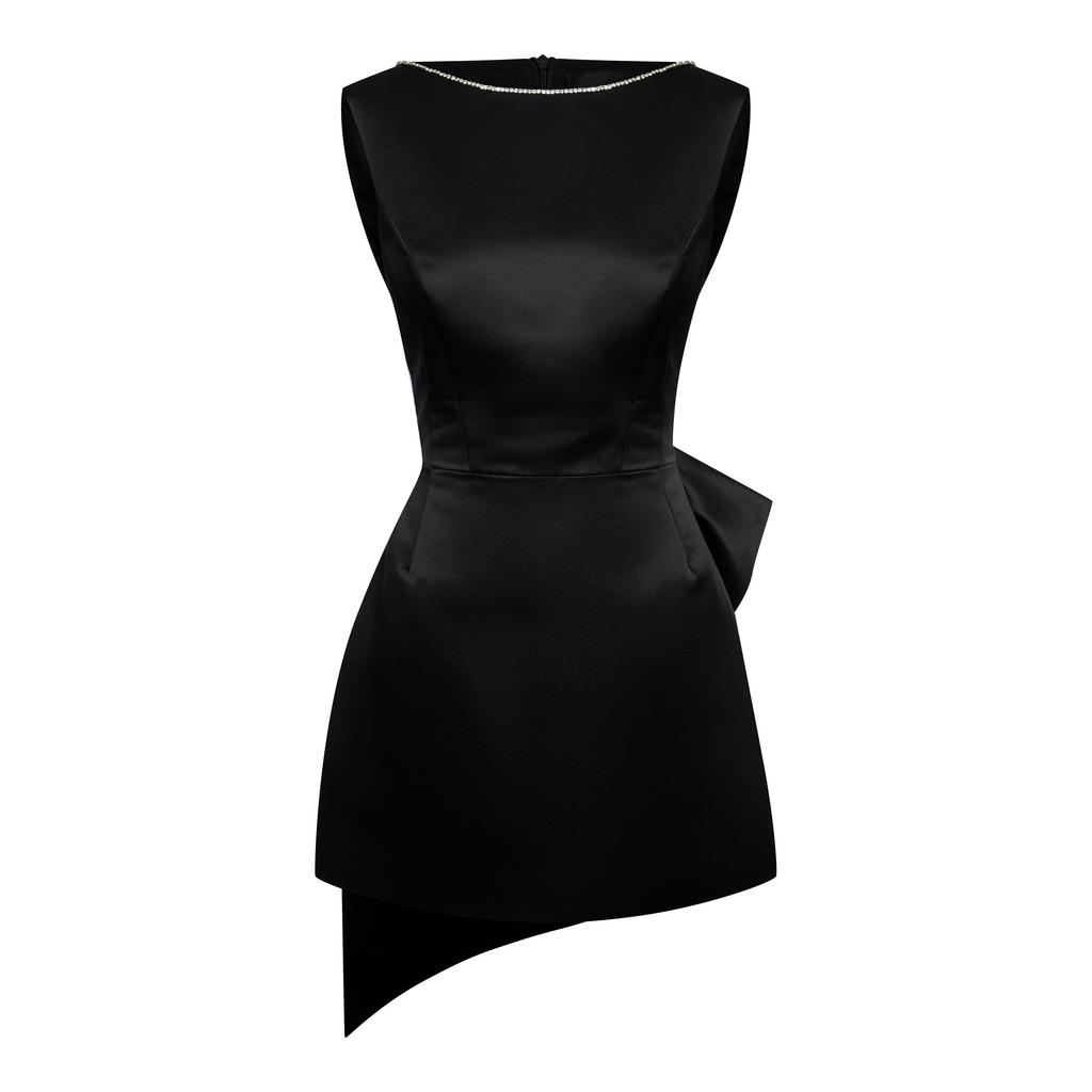 Платье черное мини открытая спина